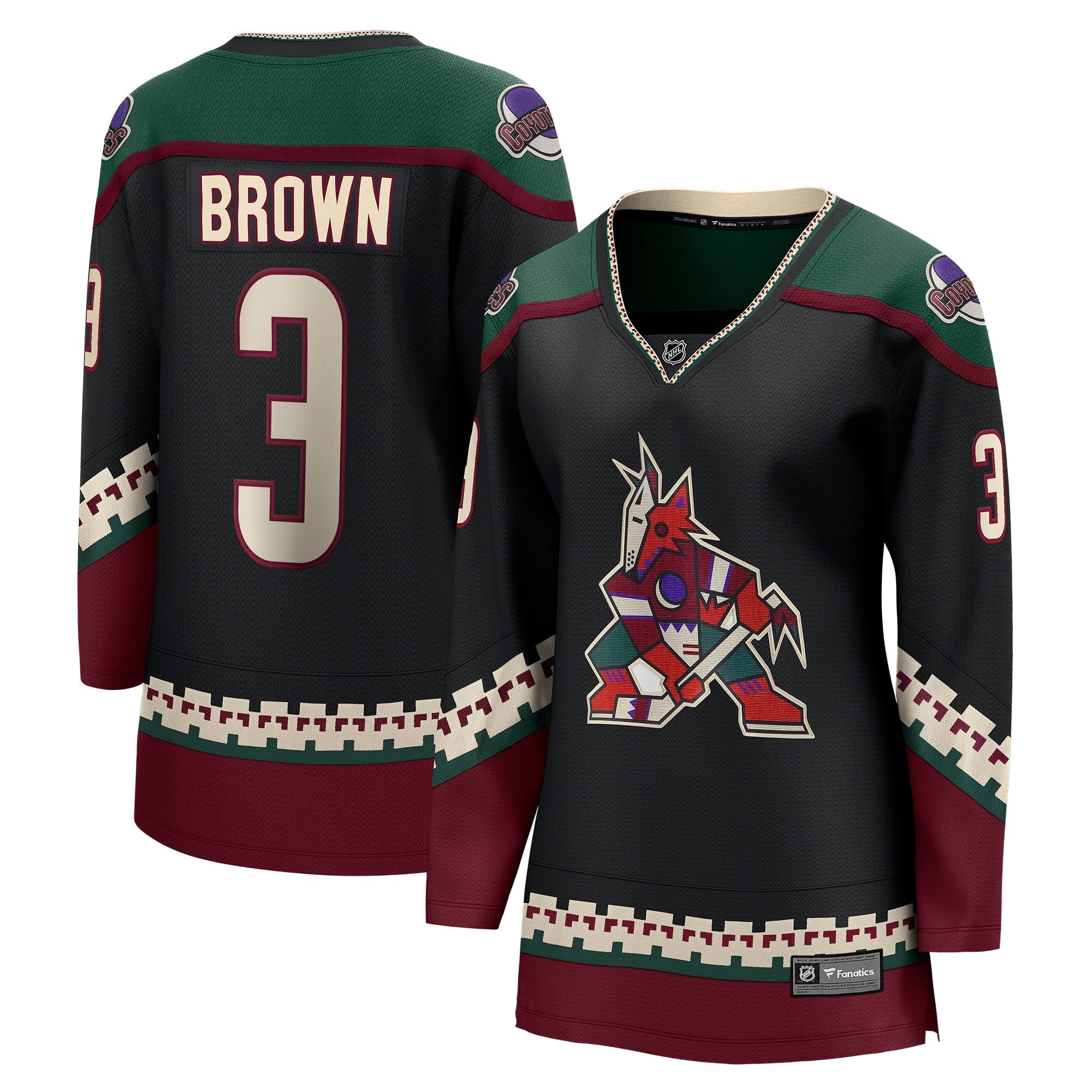 Women's Fanatics Branded Josh Brown Black Arizona Coyotes Home Breakaway Player Jersey - vstockx