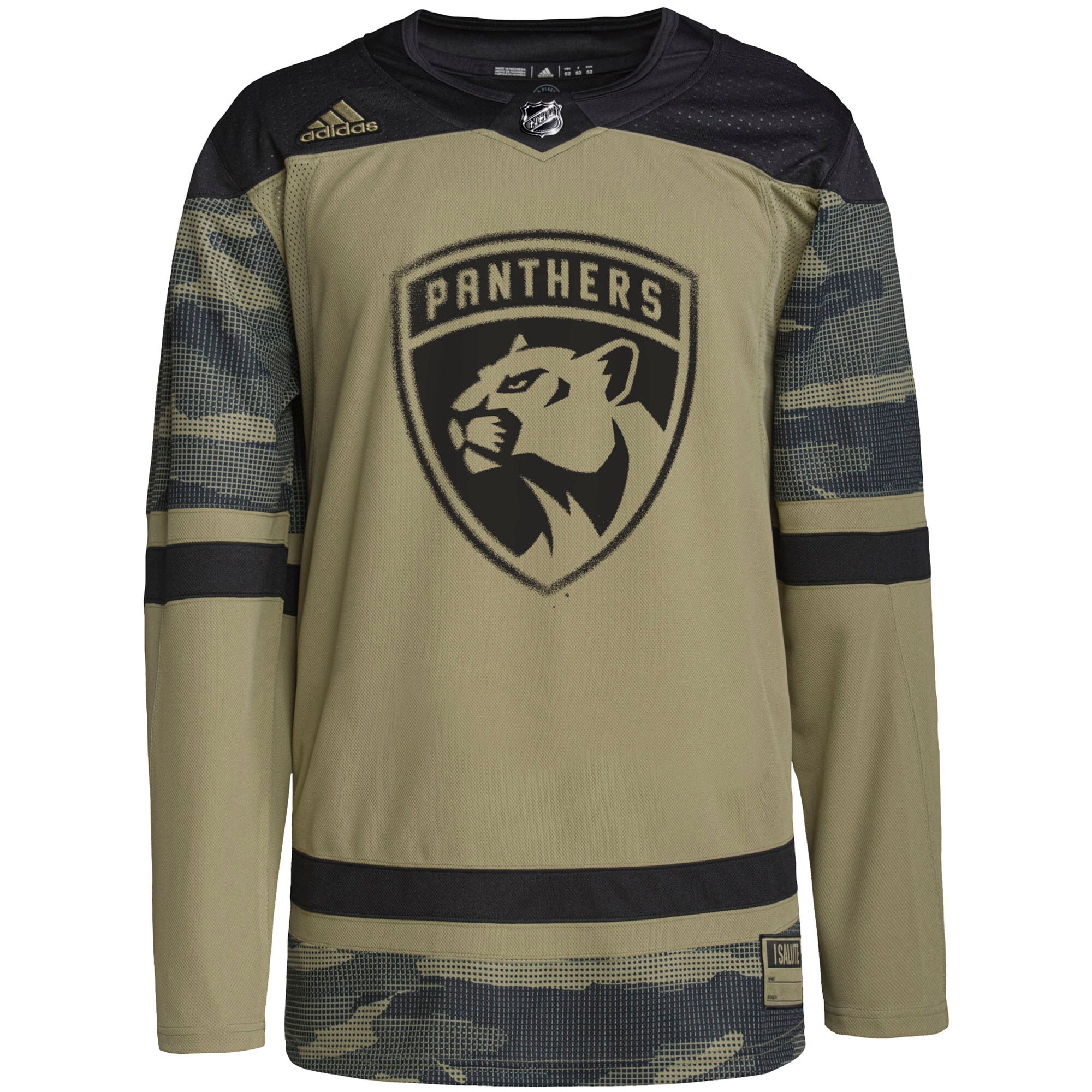 Florida Panthers adidas Military Appreciation Team Authentic Practice Jersey - Camo - vstockx