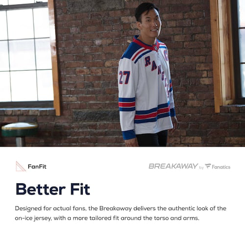Men's Fanatics Branded White New York Rangers Breakaway Away Jersey - vstockx