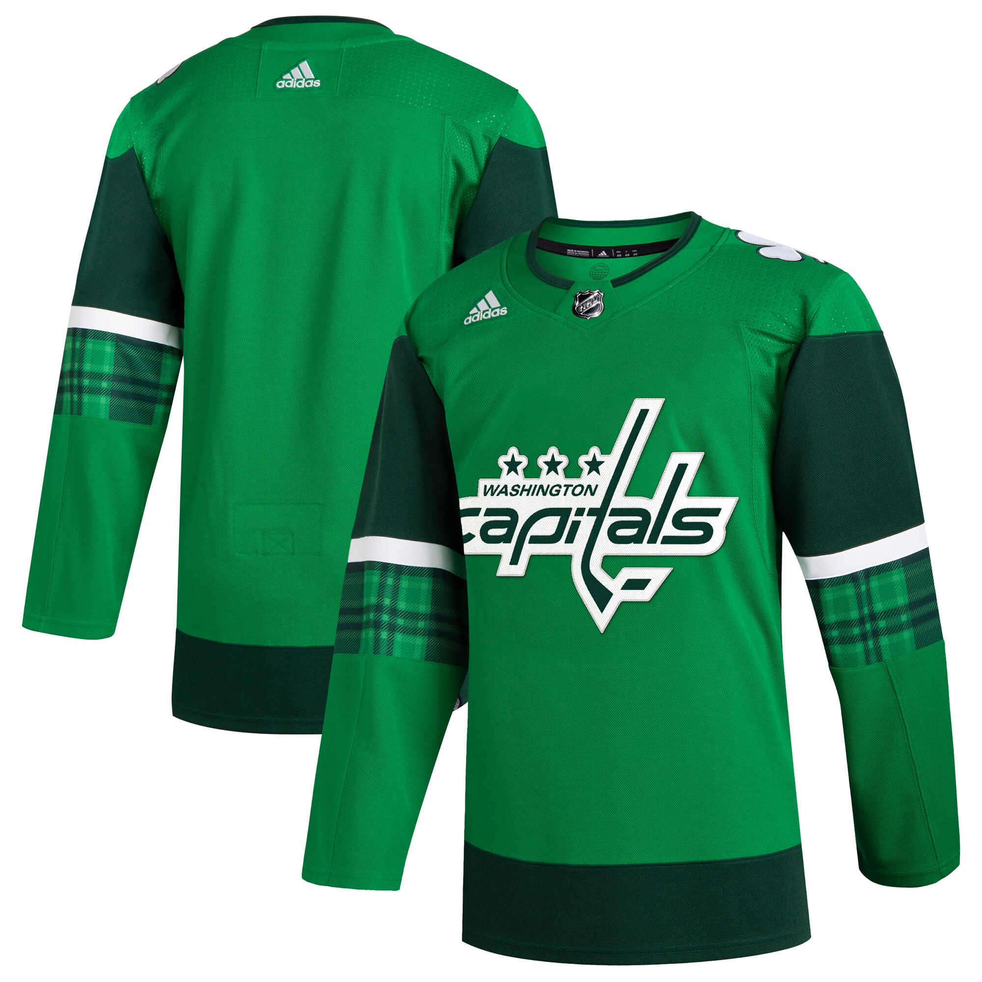 Washington Capitals adidas 2023 St. Patrick's Day Primegreen Authentic Jersey - Kelly Green - vstockx
