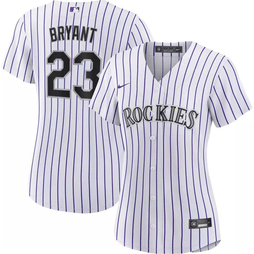 Women's Colorado Rockies Kris Bryant Cool Base Replica Home Jersey - White - vstockx