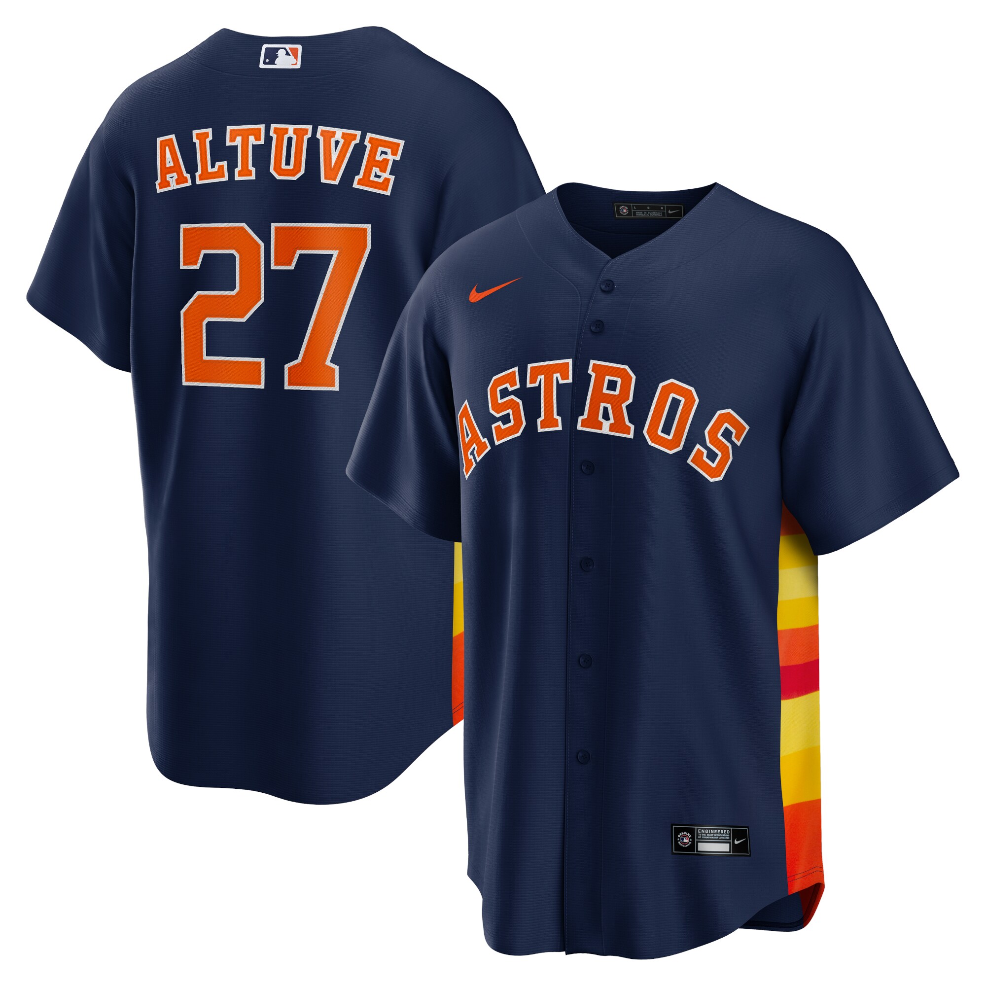 Jose Altuve Houston Astros Nike Alternate Replica Player Name Jersey - Navy - vstockx