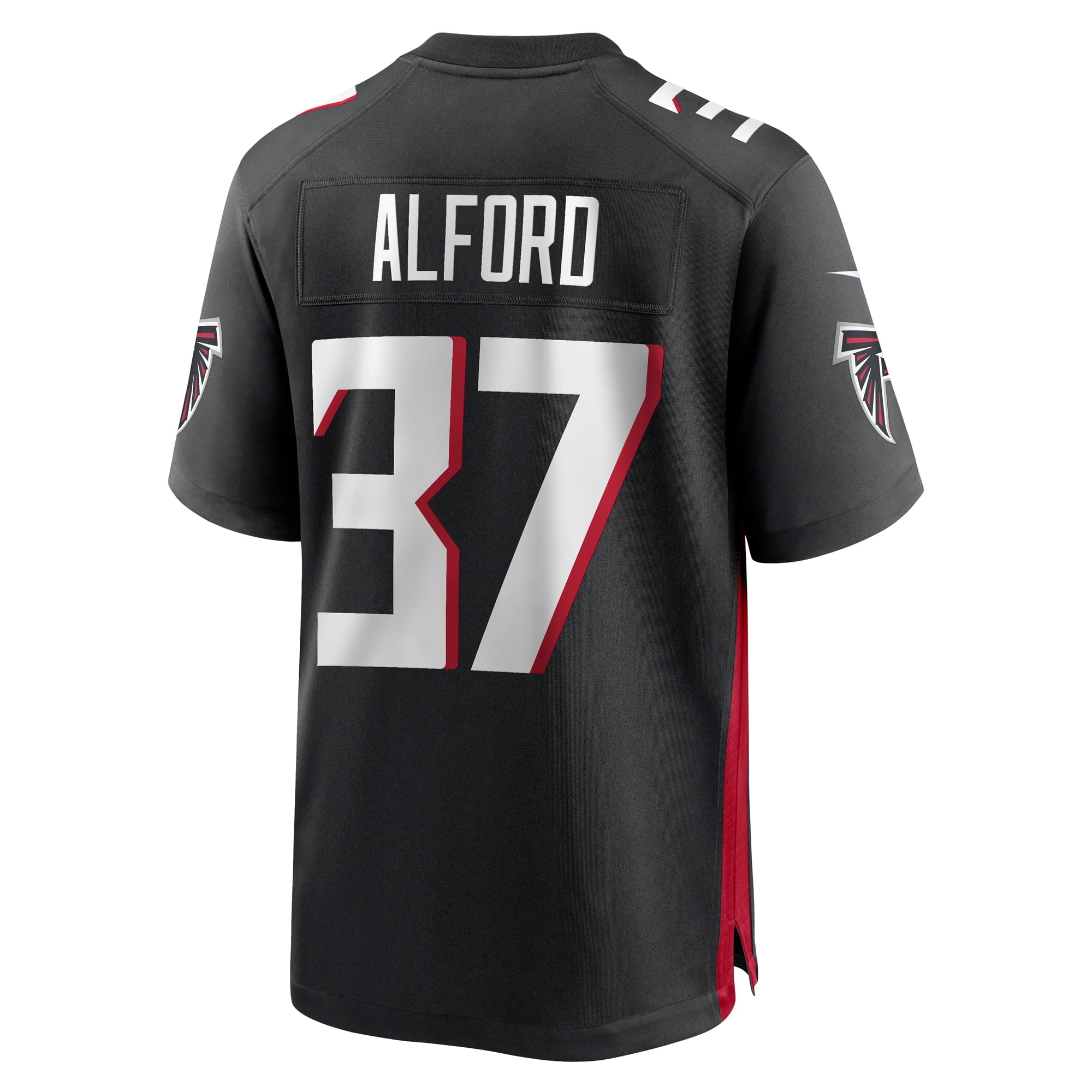 Men's Nike Dee Alford Black Atlanta Falcons Player Game Jersey - vstockx