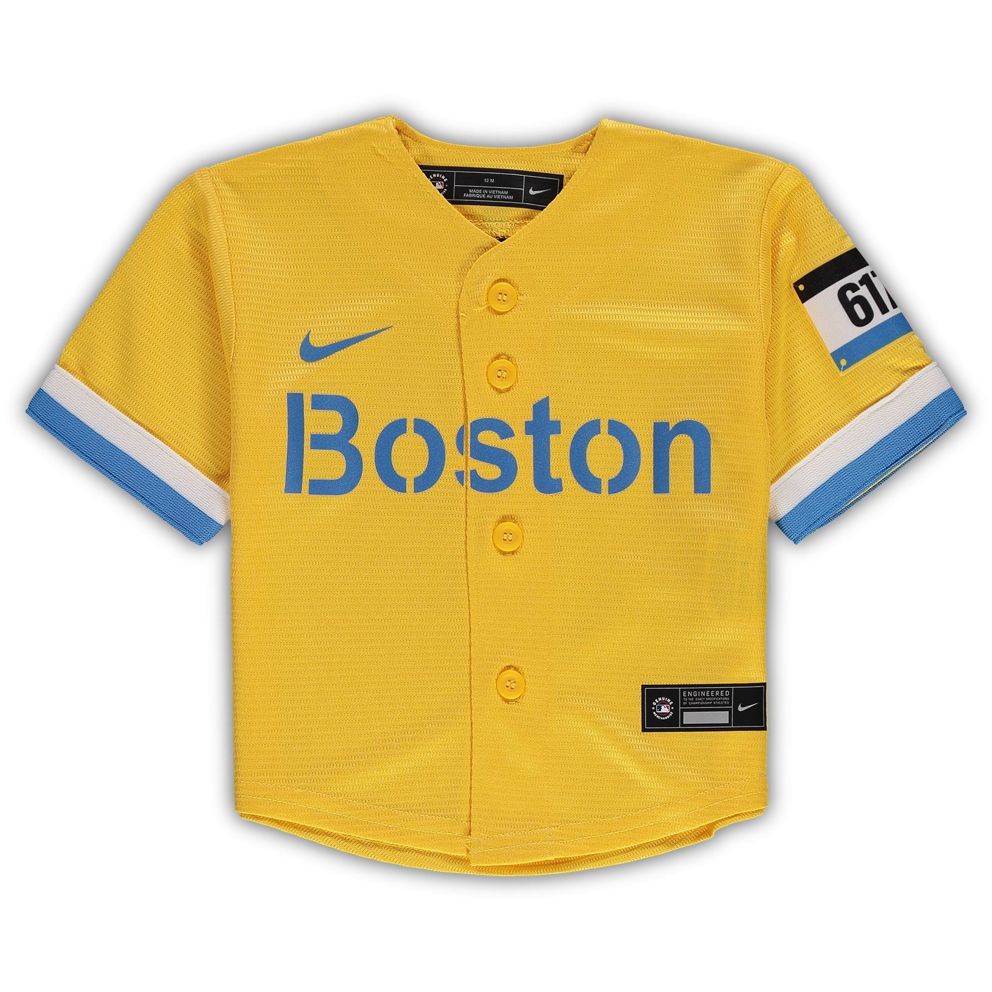 Infant Nike Gold Boston Red Sox MLB City Connect Replica Jersey - vstockx