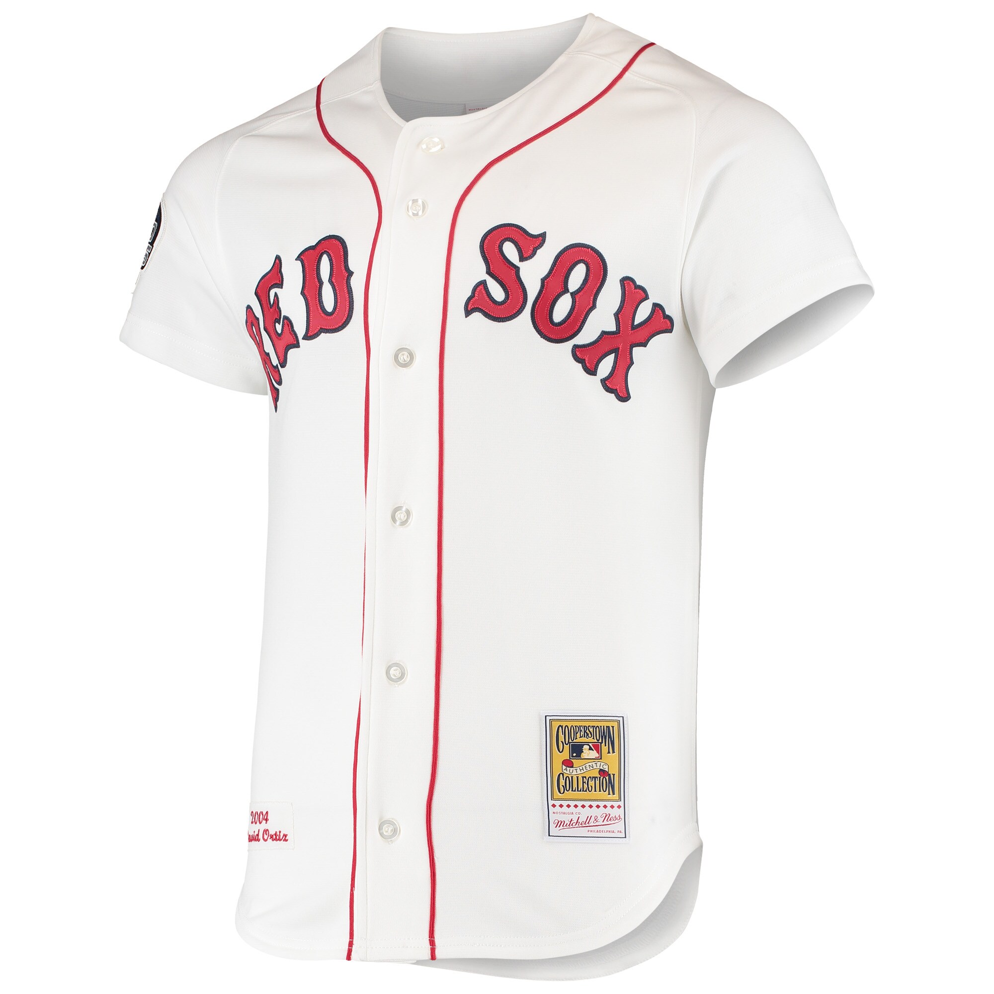 David Ortiz Boston Red Sox Mitchell & Ness 2004 Cooperstown Collection Home Authentic Jersey - White - vstockx