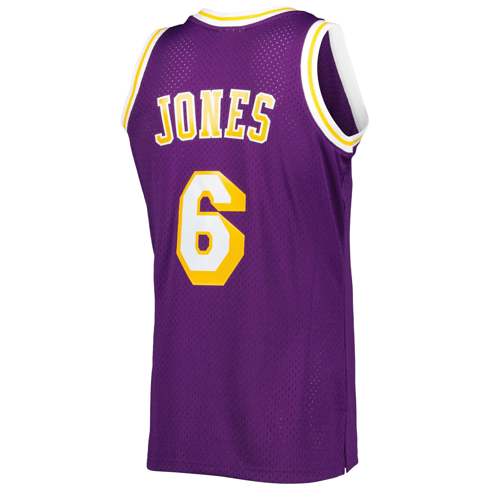 Eddie Jones Los Angeles Lakers Mitchell & Ness Hardwood Classics Swingman Jersey - Purple - vstockx