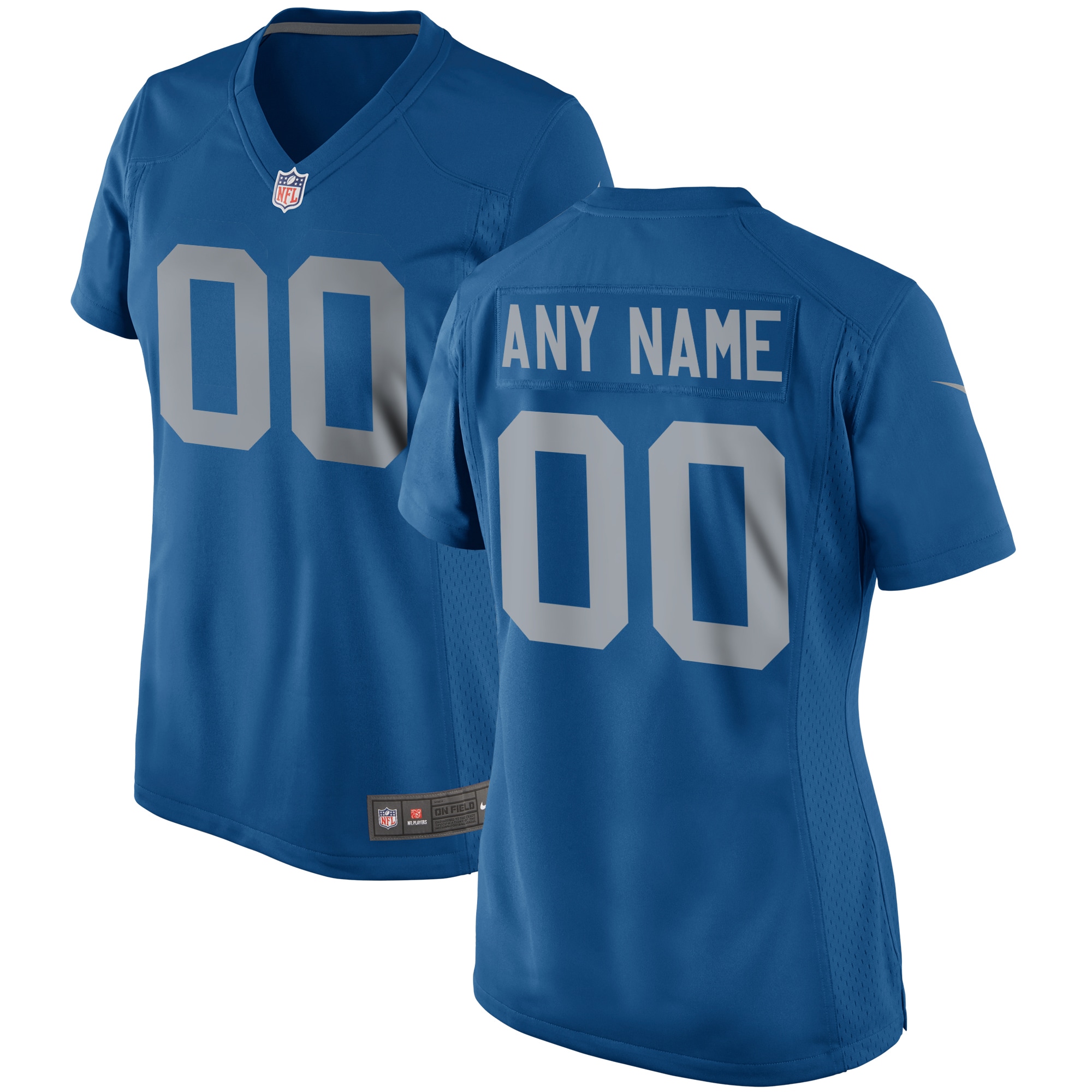 Detroit Lions Nike Women's Throwback Custom Game Jersey - Blue - vstockx