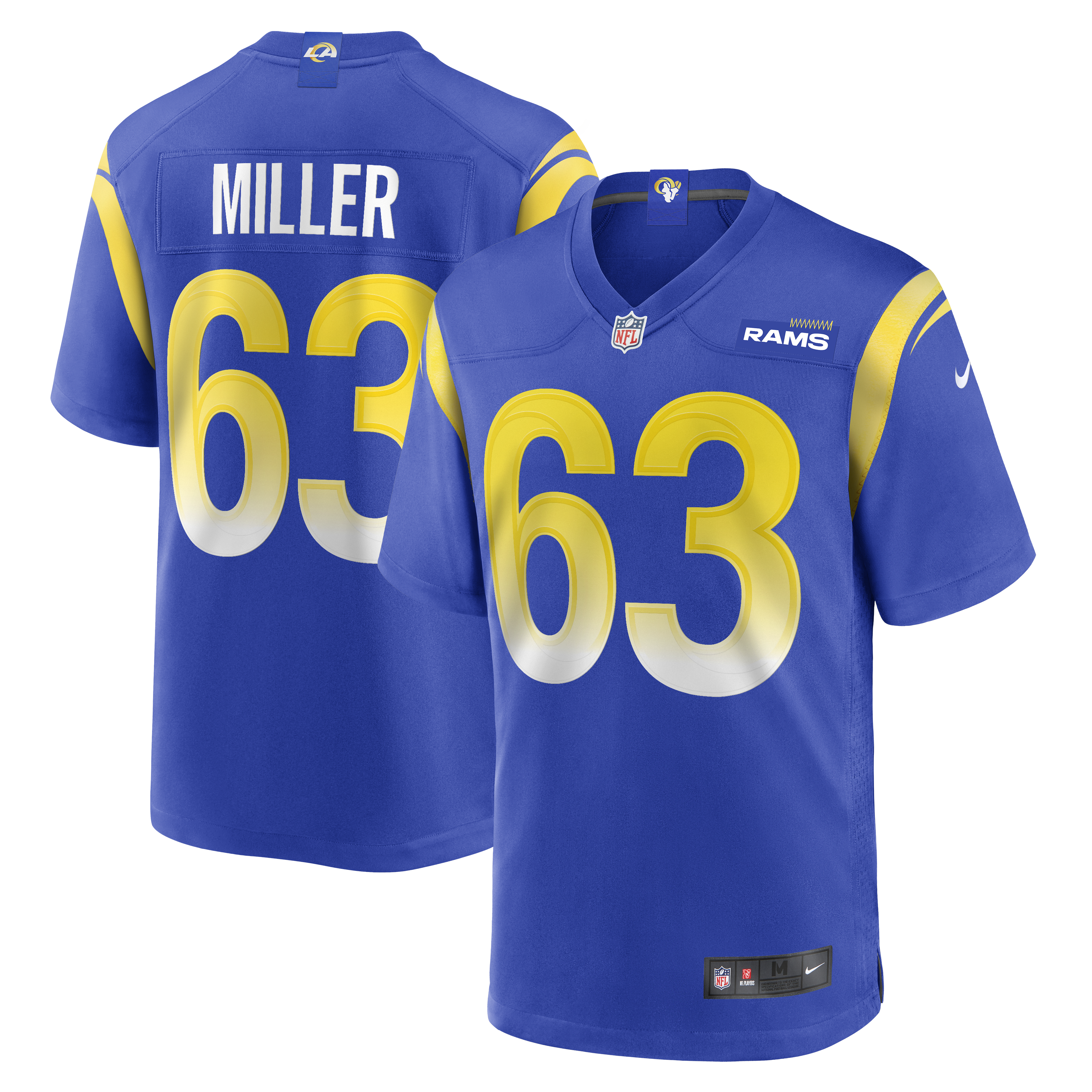 Grant Miller Los Angeles Rams Nike Game Jersey - Royal - vstockx