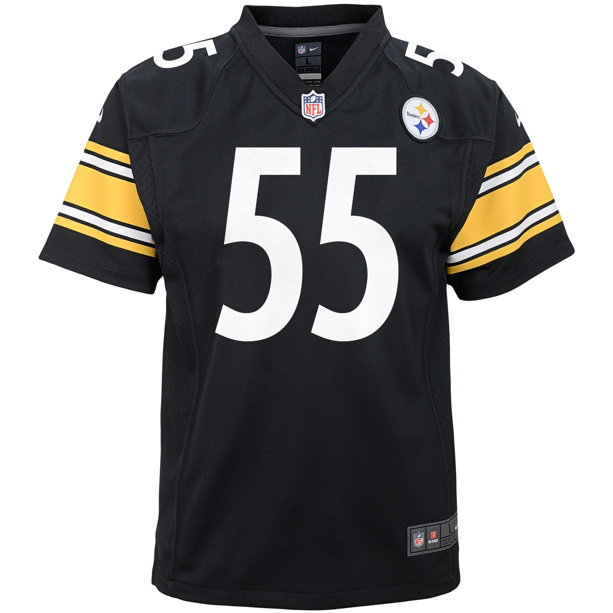 Youth Nike Devin Bush Black Pittsburgh Steelers Player Game Jersey - vstockx