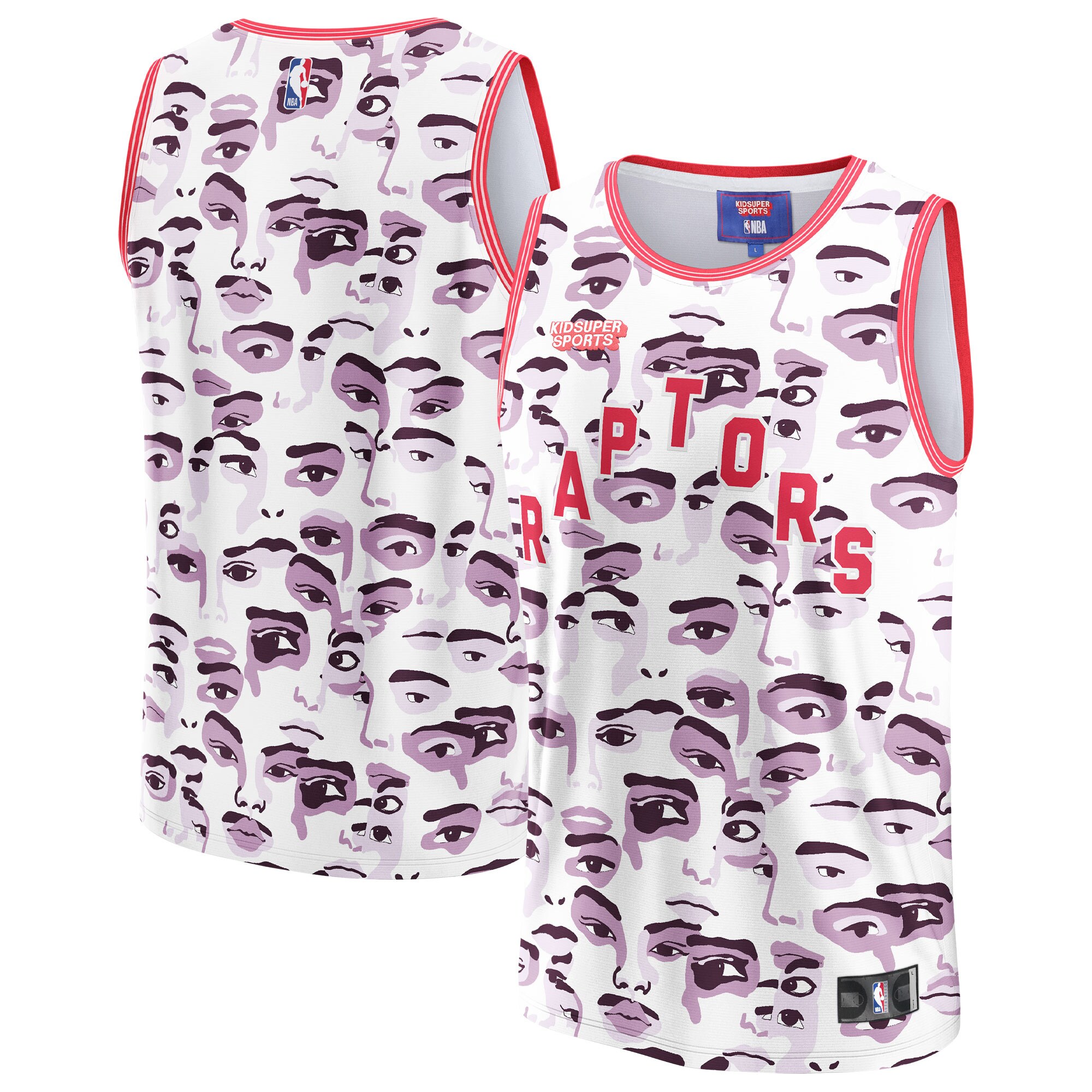 Toronto Raptors NBA & KidSuper Studios by Fanatics Unisex Hometown Jersey - White - vstockx
