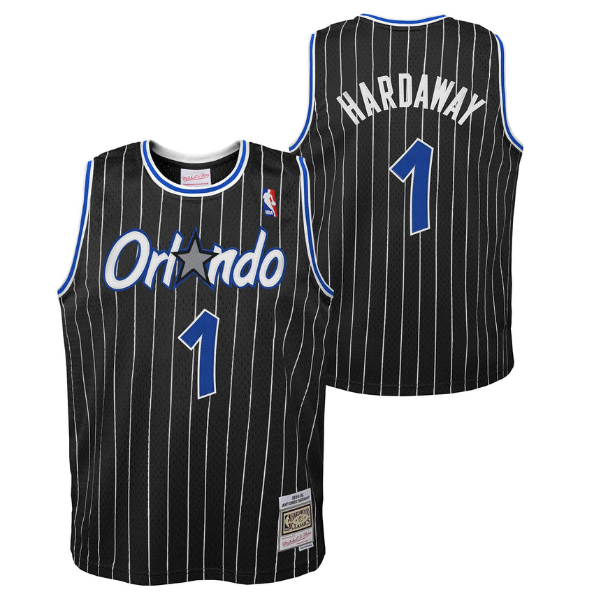 Youth Orlando Magic Anfernee Penny Hardaway Mitchell & Ness NBA Black Hardwood Classic Swingman Jersey - vstockx