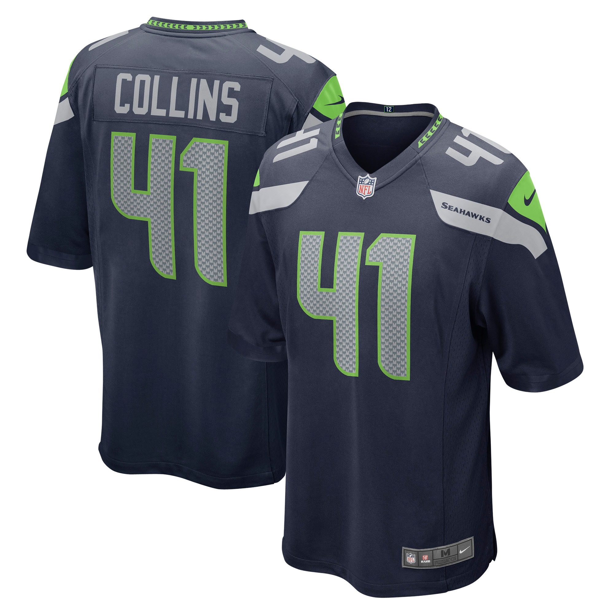Alex Collins Seattle Seahawks Nike Game Jersey - College Navy - vstockx