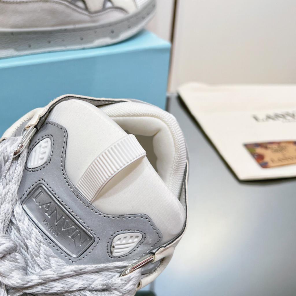 LANVIN Curb leather GREY LIGHT - vstockx