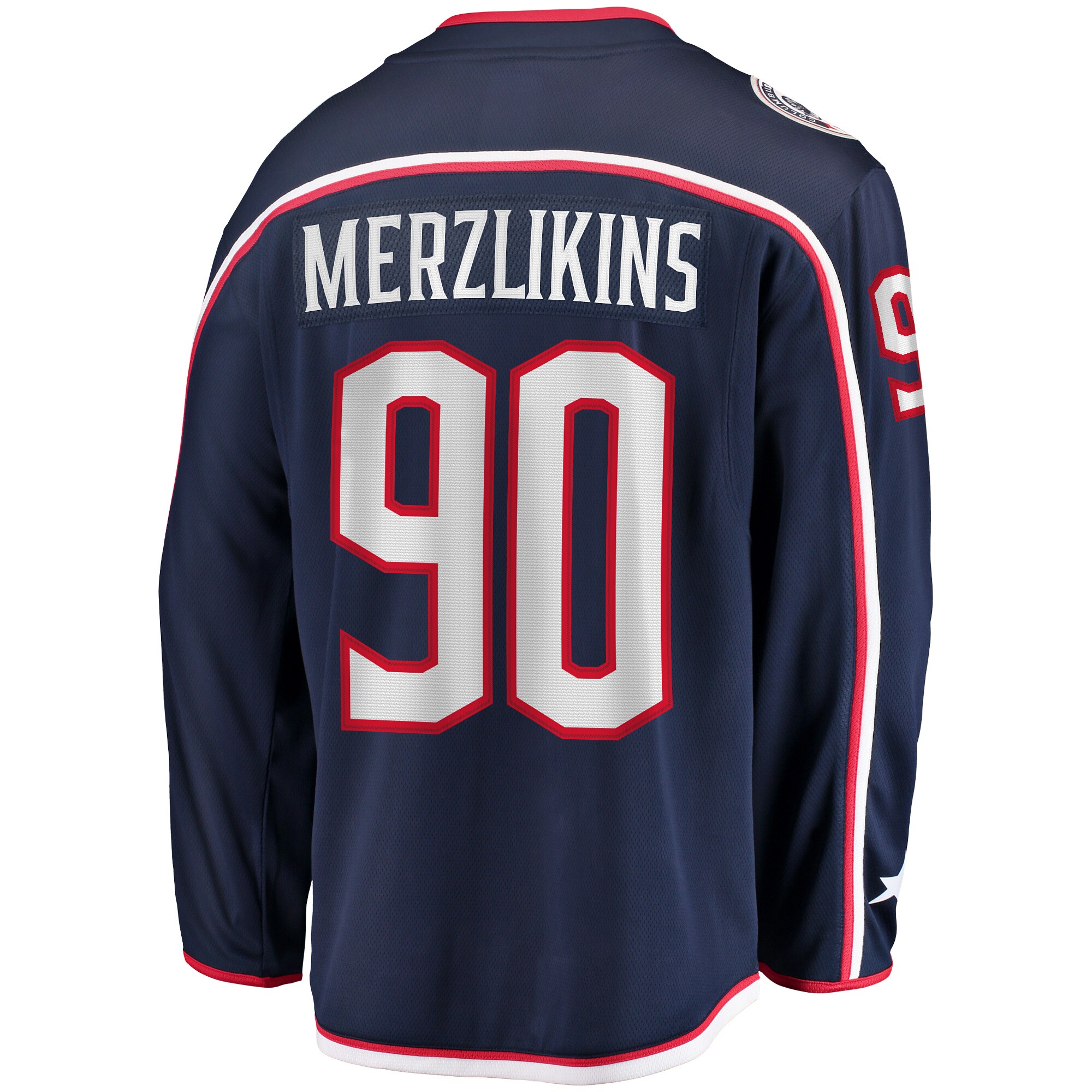 Elvis Merzlikins Columbus Blue Jackets Fanatics Branded Home Breakaway Player Jersey - Navy - vstockx