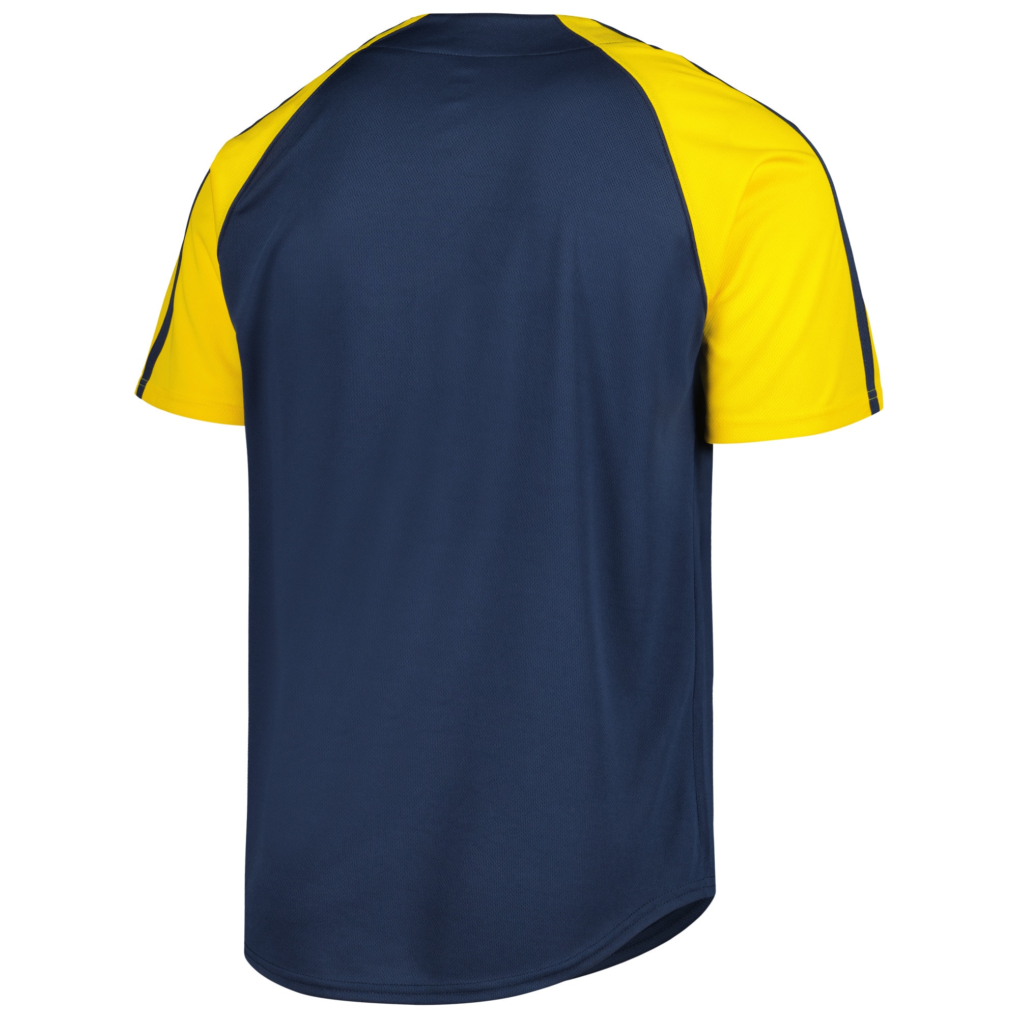 Milwaukee Brewers Stitches Button-Down Raglan Fashion Jersey - Navy - vstockx