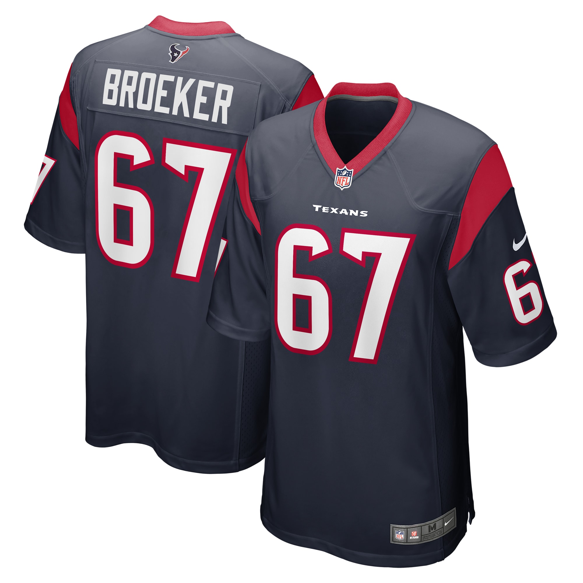 Nick Broeker Houston Texans Nike Team Game Jersey - Navy - vstockx