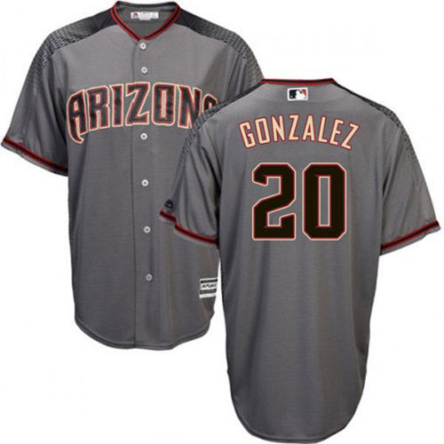 Men's Arizona Diamondbacks Luis Gonzalez Replica Road Jersey - Gray/Red - vstockx