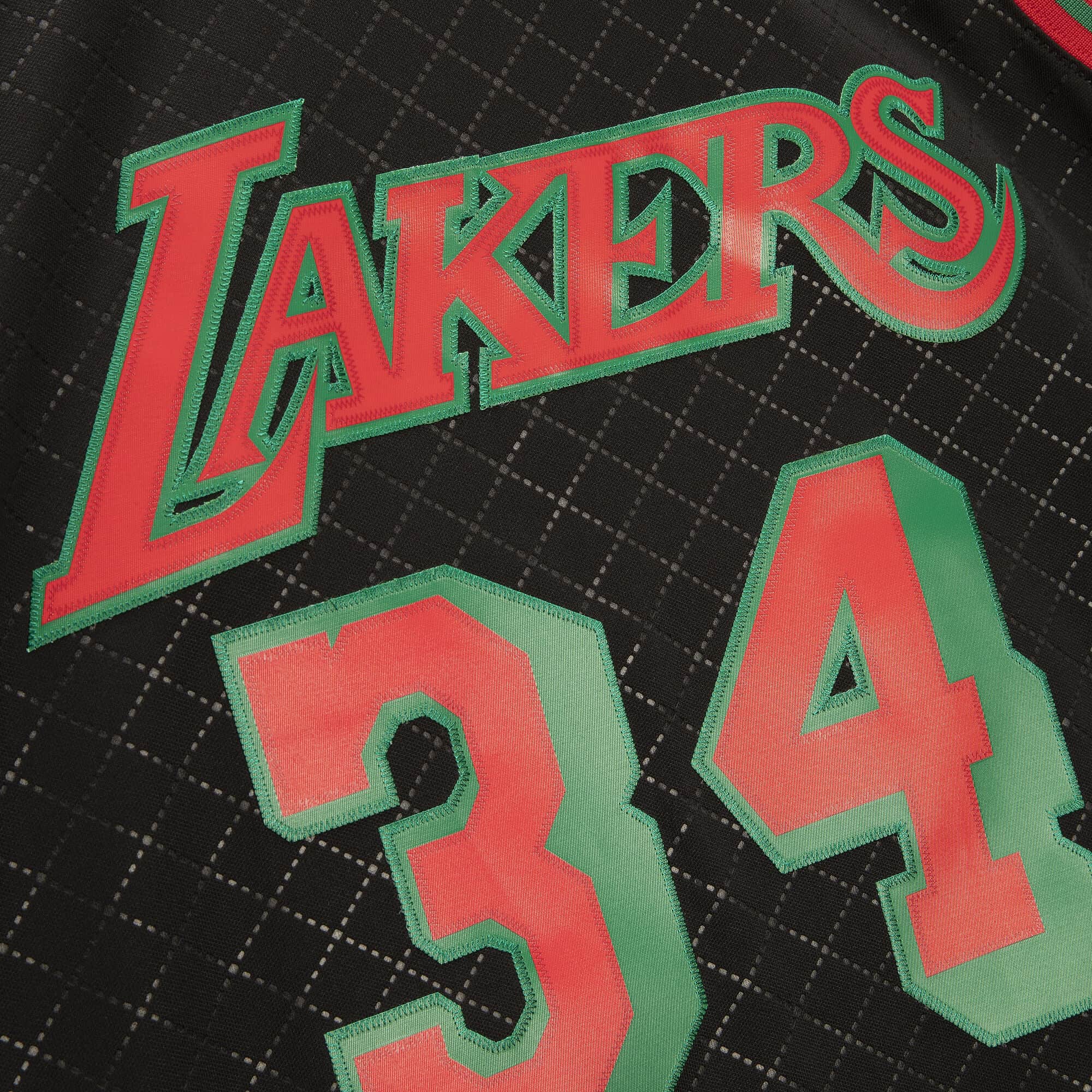 Neapolitan Swingman Shaquille O'Neal Los Angeles Lakers 1996-97 Jersey - vstockx
