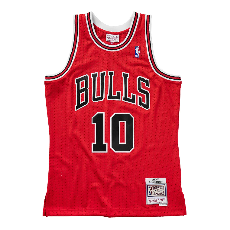 Mens Chicago Bulls B.J. Armstrong Mitchell & Ness Red 1990-91 Hardwood Classics Swingman Jersey - vstockx