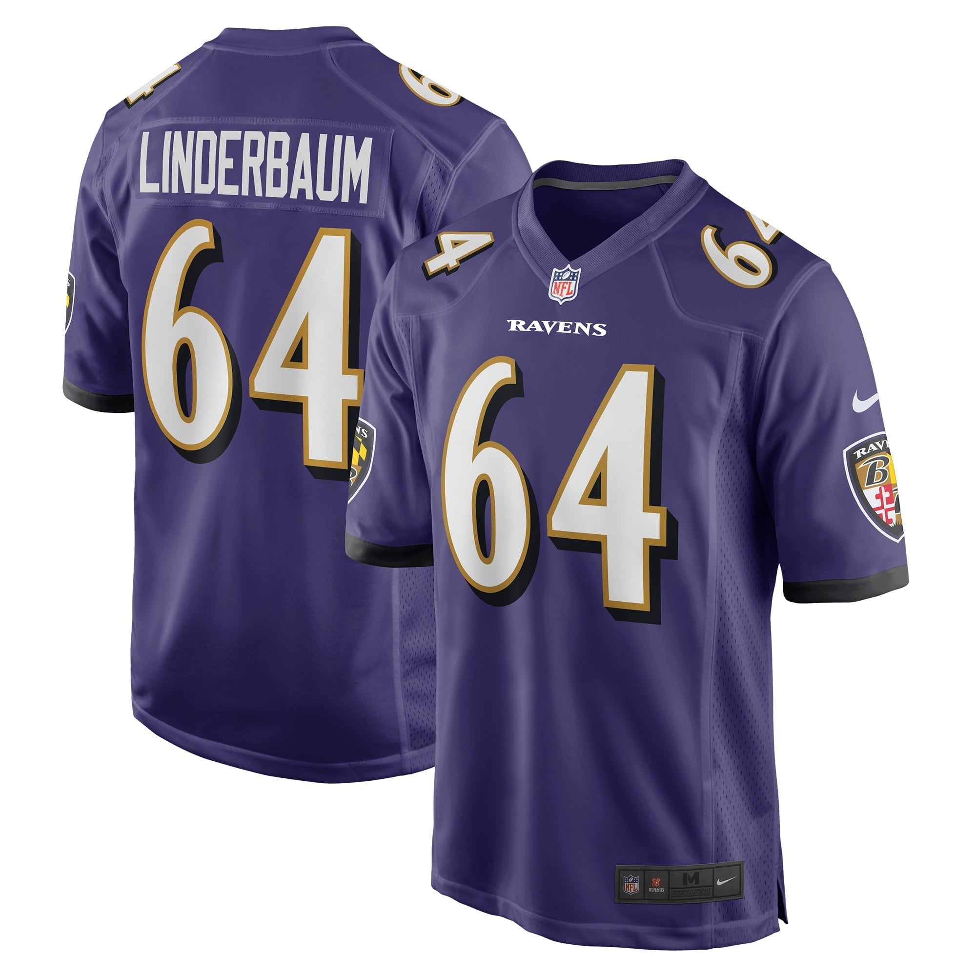 Men's Nike Tyler Linderbaum Purple Baltimore Ravens Player Game Jersey - vstockx