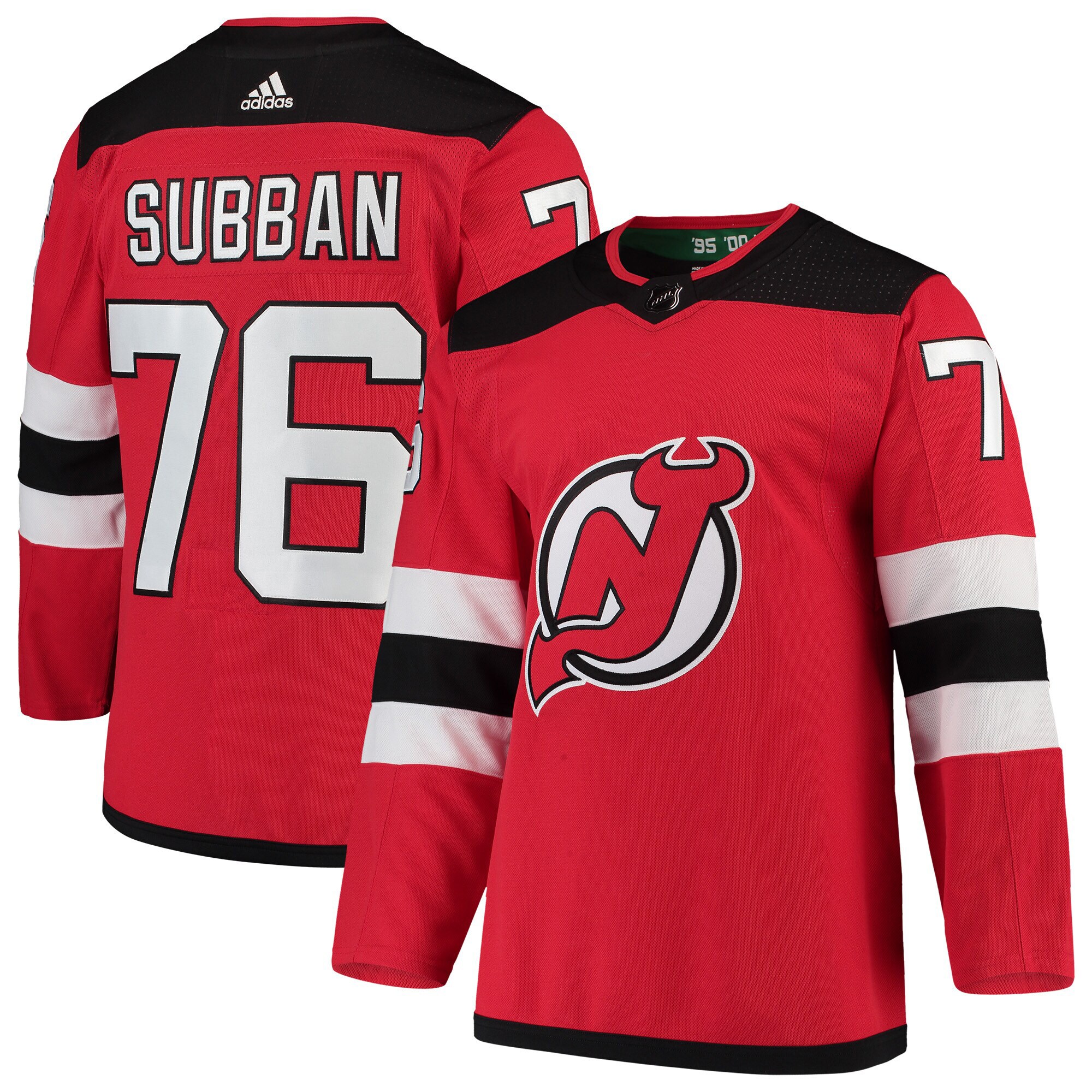 P.K. Subban New Jersey Devils adidas Home Authentic Player Jersey - Red - vstockx