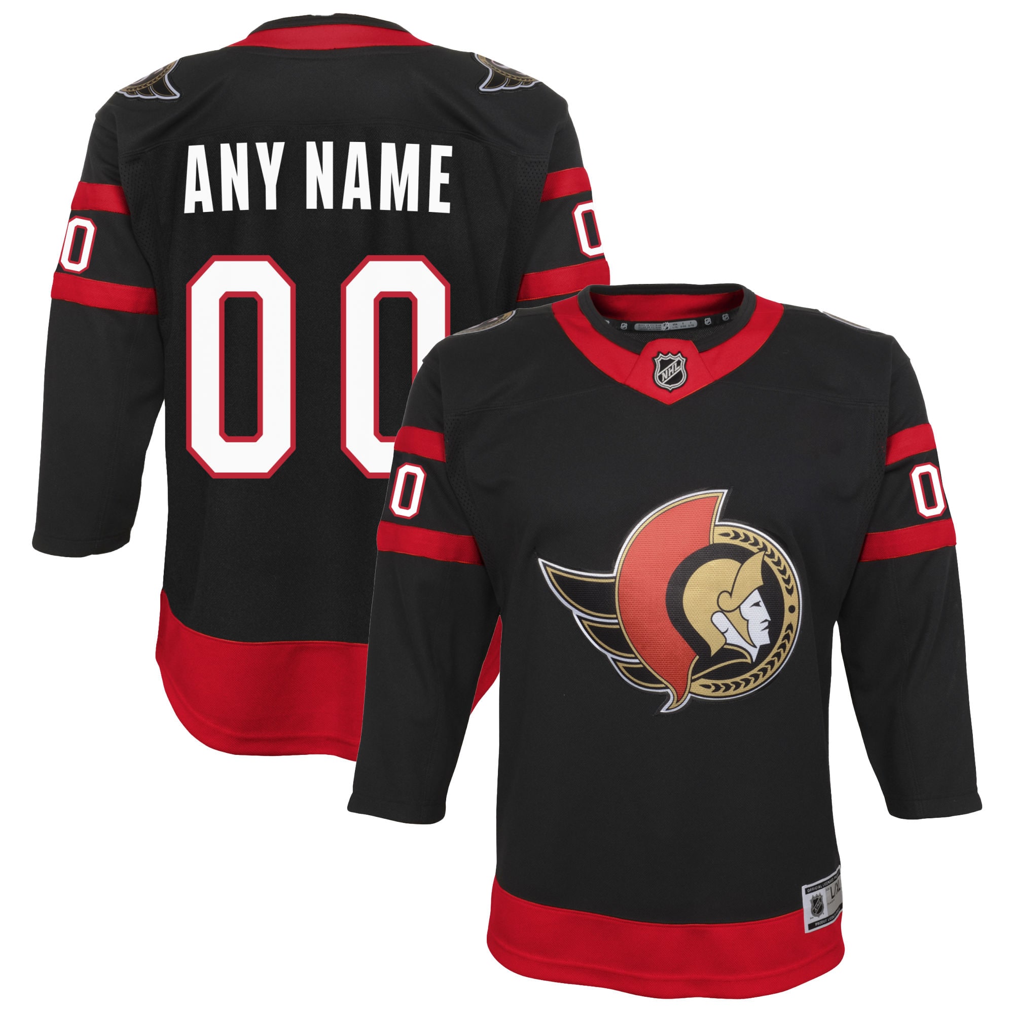 Ottawa Senators Youth Home Custom Premier Jersey - Black - vstockx