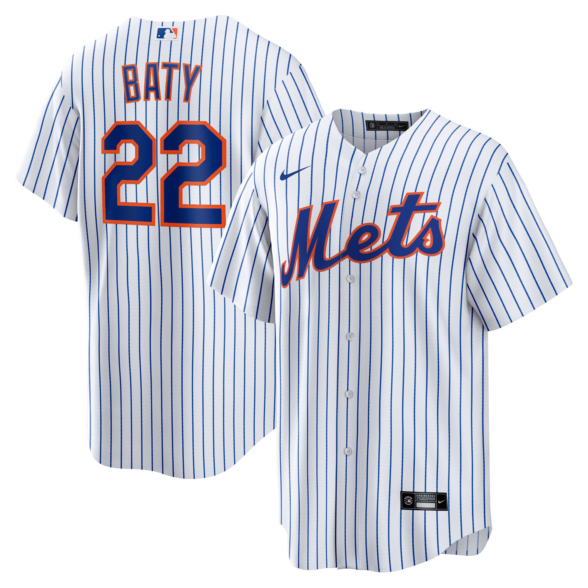Brett Baty New York Mets Nike Replica Player Jersey - White - vstockx