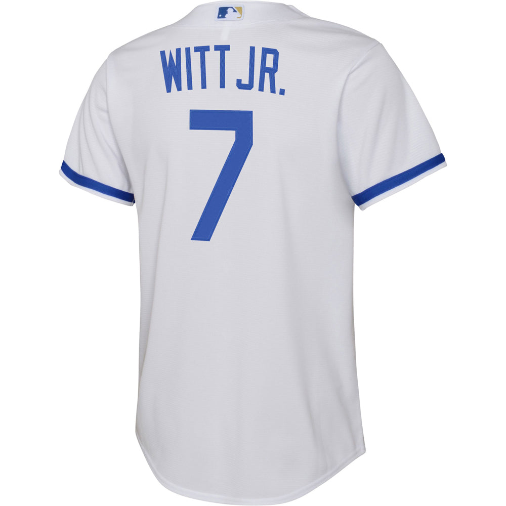 Youth Kansas City Royals Bobby Witt Cool Base Replica Home Jersey - White - vstockx