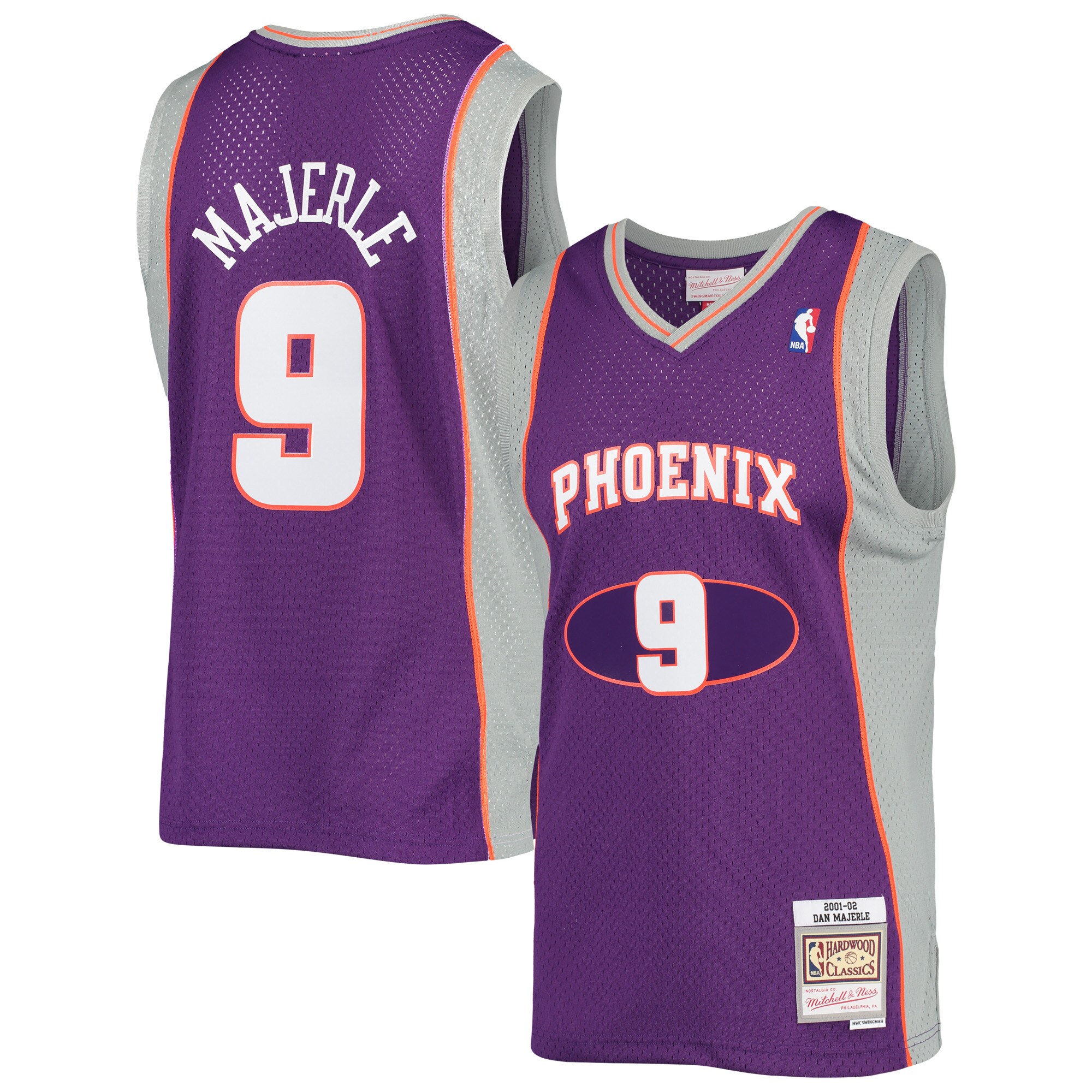 Dan Majerle Phoenix Suns Mitchell & Ness 2001/02 Hardwood Classics Swingman Jersey - Purple - vstockx
