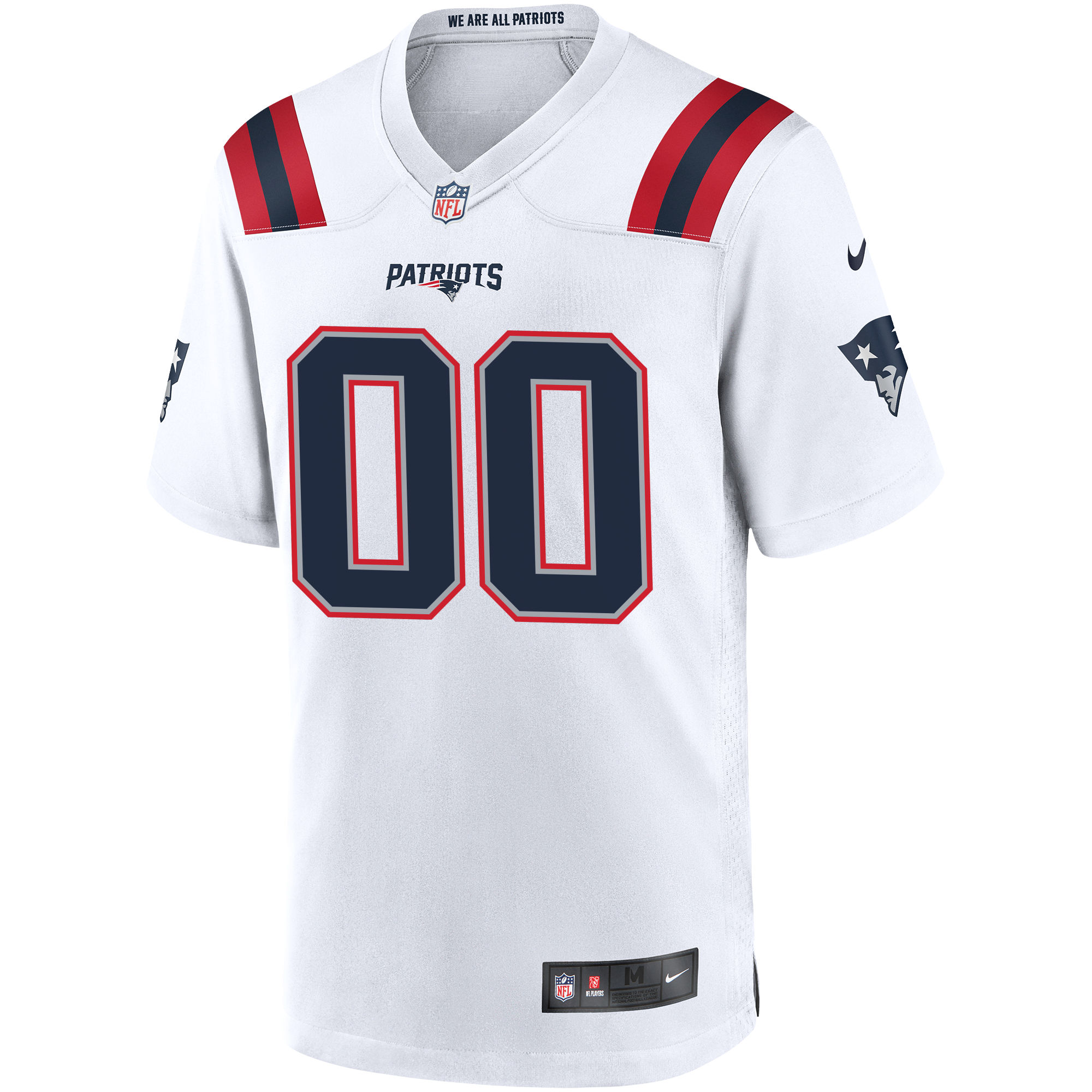 New England Patriots Nike Custom Game Jersey - White - vstockx