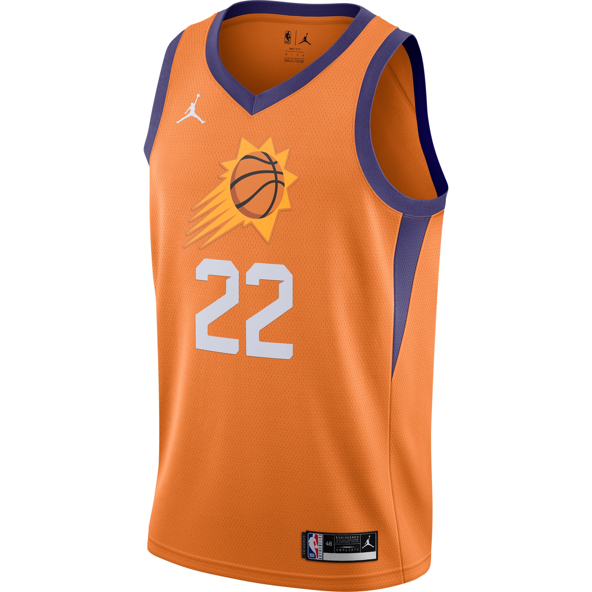 Deandre Ayton Phoenix Suns Jordans Brand 2020/21 Swingman Jersey - Statement Edition - Orange - vstockx