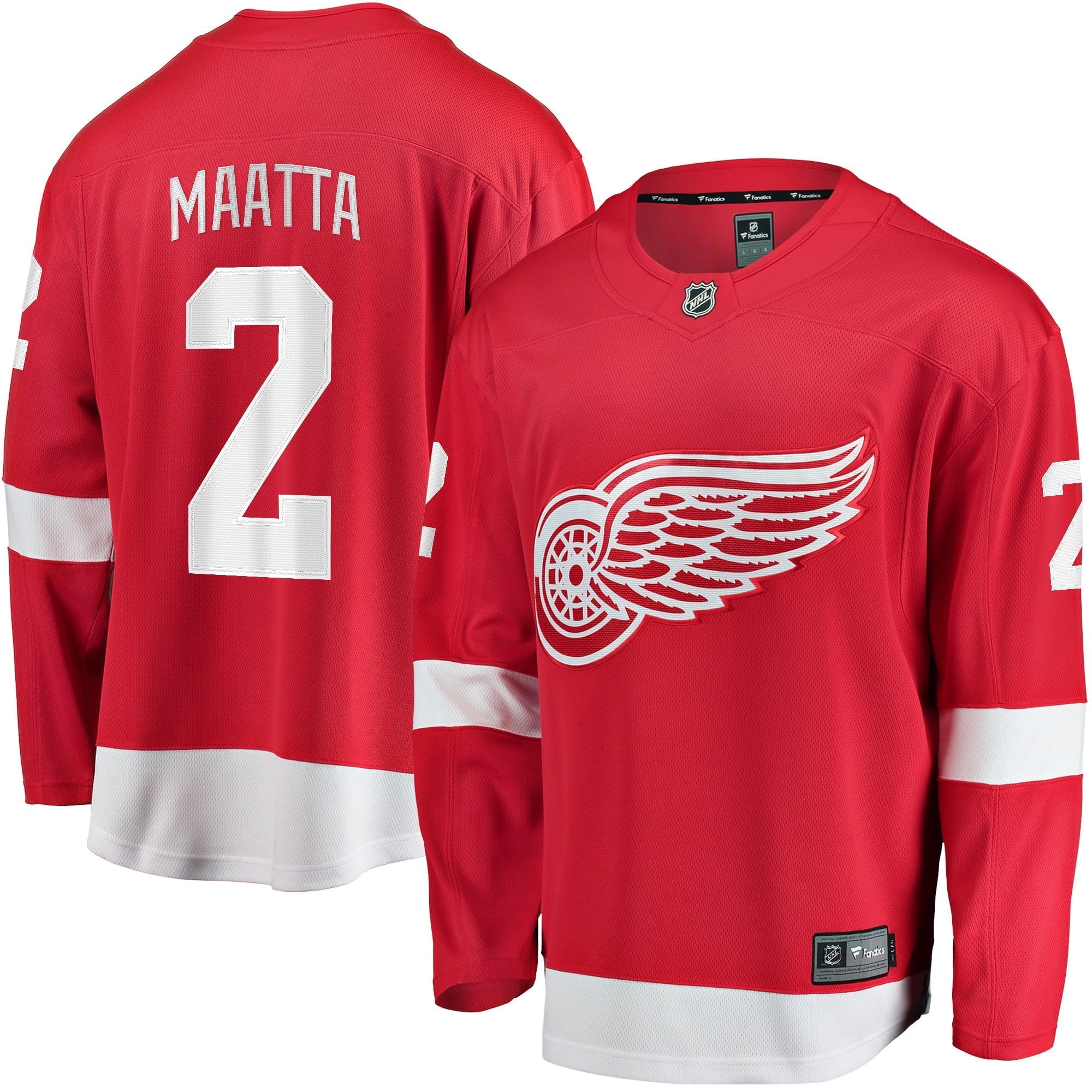 Men's Fanatics Branded Olli Maatta Red Detroit Red Wings Home Breakaway Player Jersey - vstockx