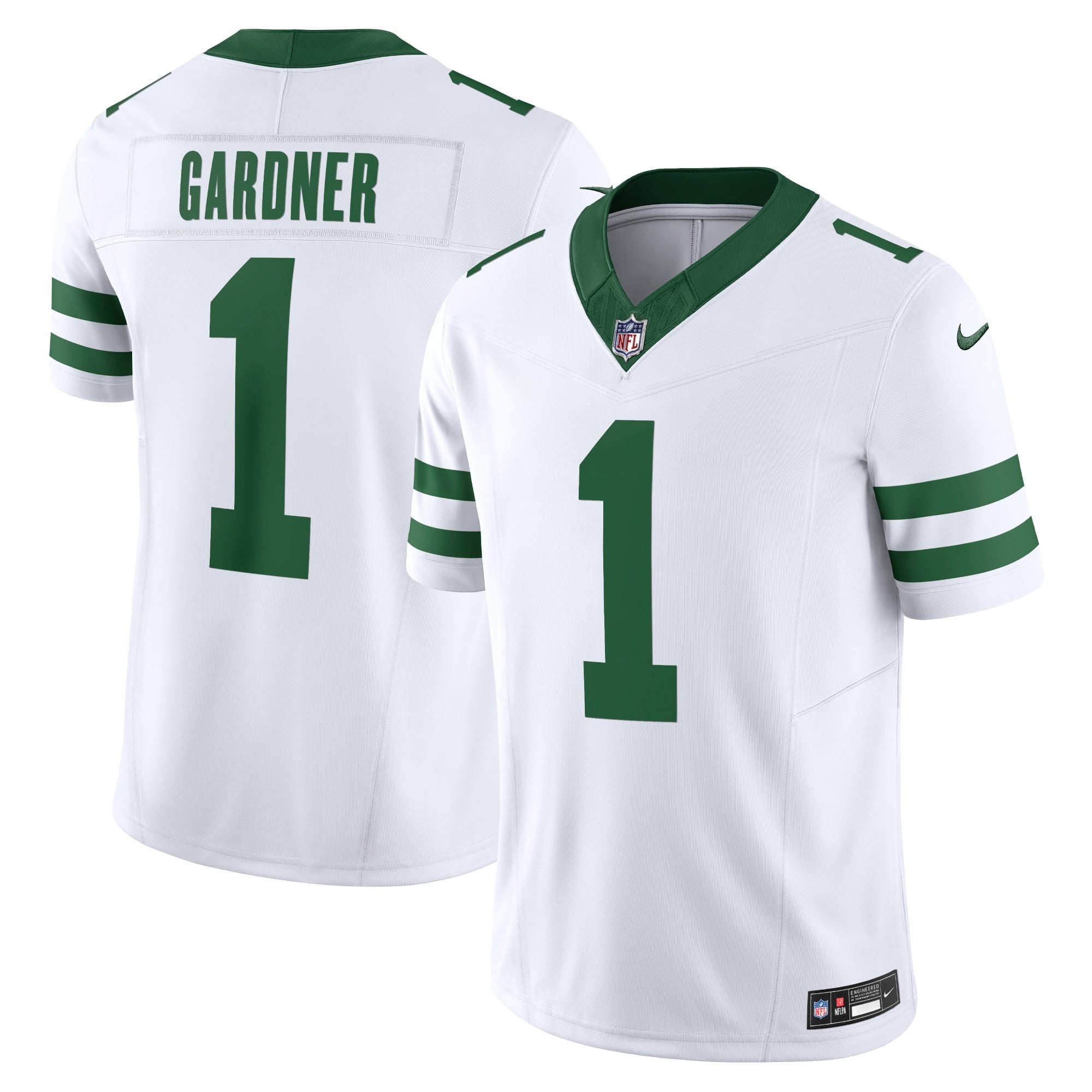 Men's Nike Ahmad Sauce Gardner White New York Jets Legacy Vapor F.U.S.E. Limited Jersey - vstockx
