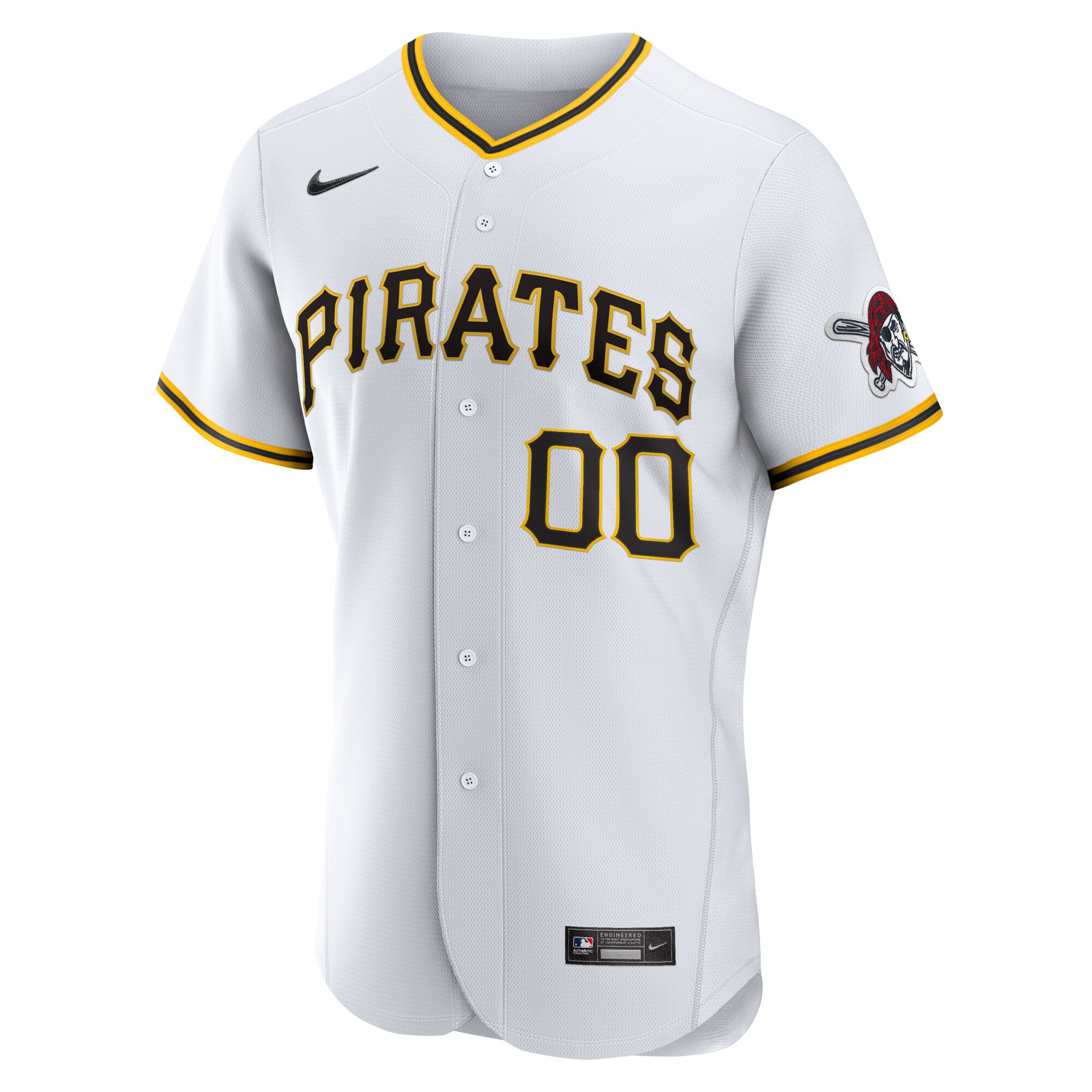 Pittsburgh Pirates Nike Home Authentic Custom Jersey - White - vstockx