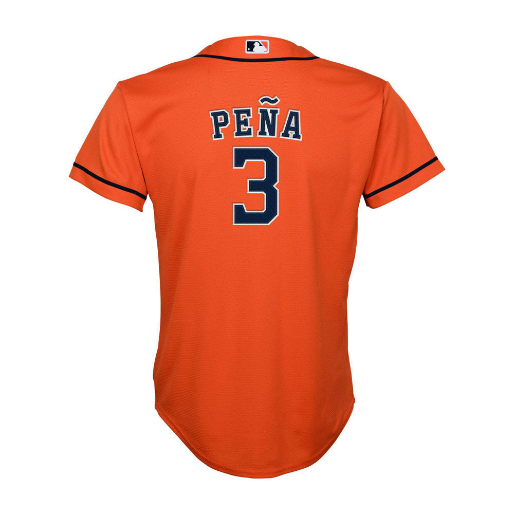 Youth Houston Astros Jeremy Pena Cool Base Replica Alternate Jersey - Orange - vstockx