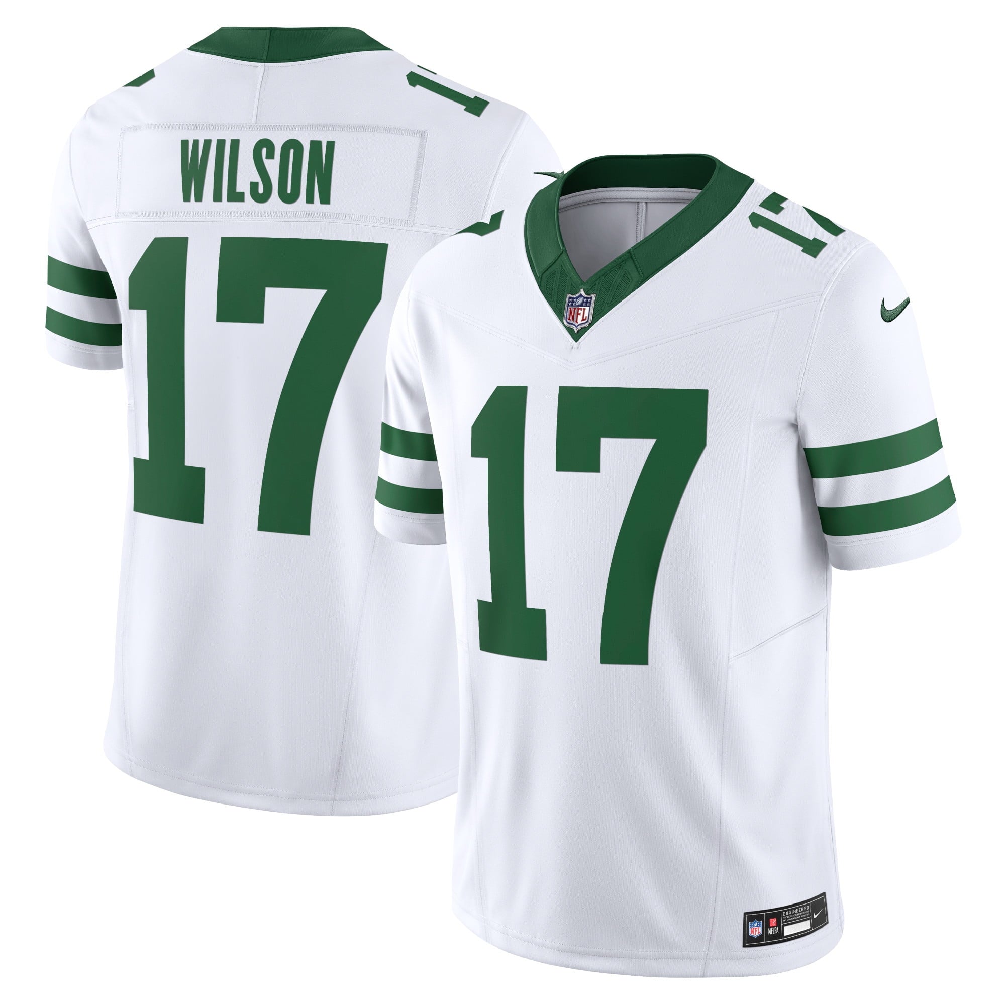 Men's Nike Garrett Wilson White New York Jets Legacy Vapor F.U.S.E. Limited Jersey - vstockx