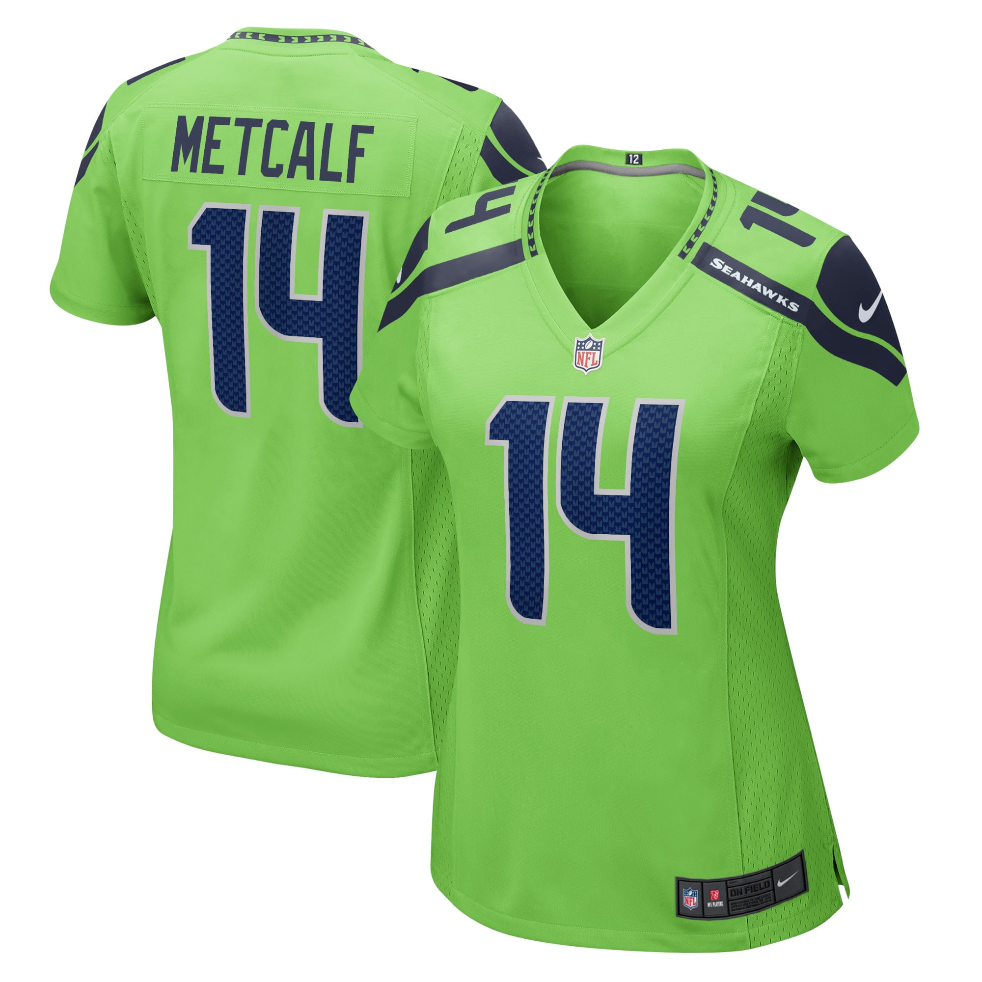 DK Metcalf Seattle Seahawks Nike Women's Game Jersey - Neon Green - vstockx