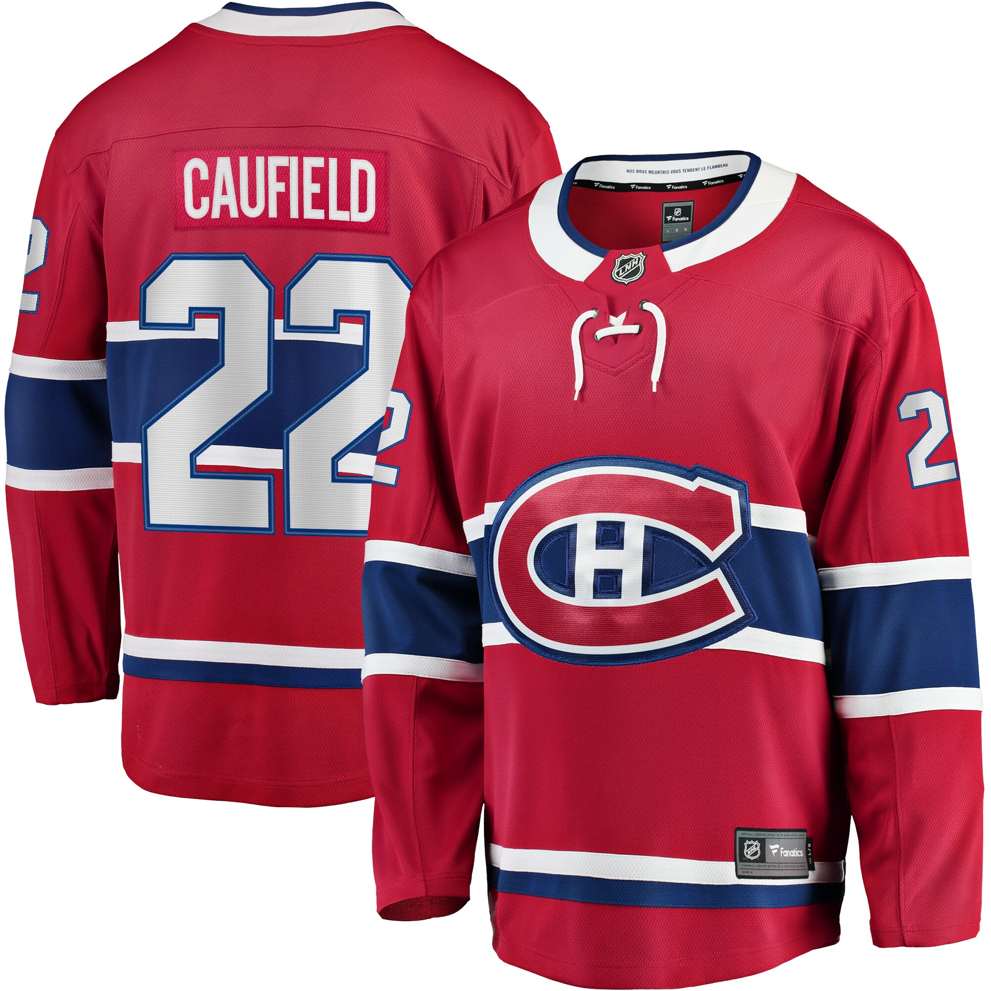 Cole Caufield Montreal Canadiens Fanatics Branded Home Premier Breakaway Player Jersey - Red - vstockx