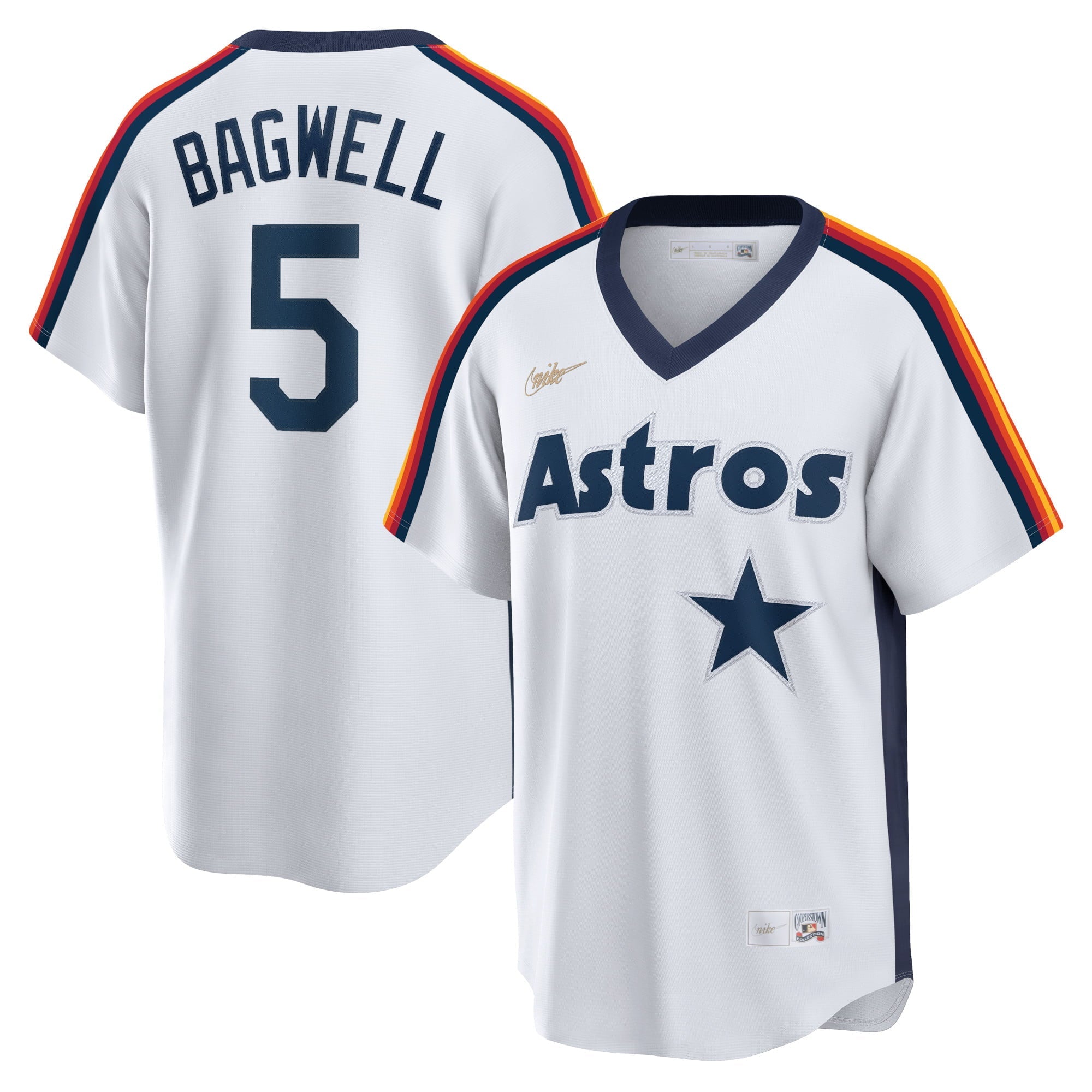 Men's Nike Jeff Bagwell White Houston Astros Home Cooperstown Collection Logo Player Jersey - vstockx