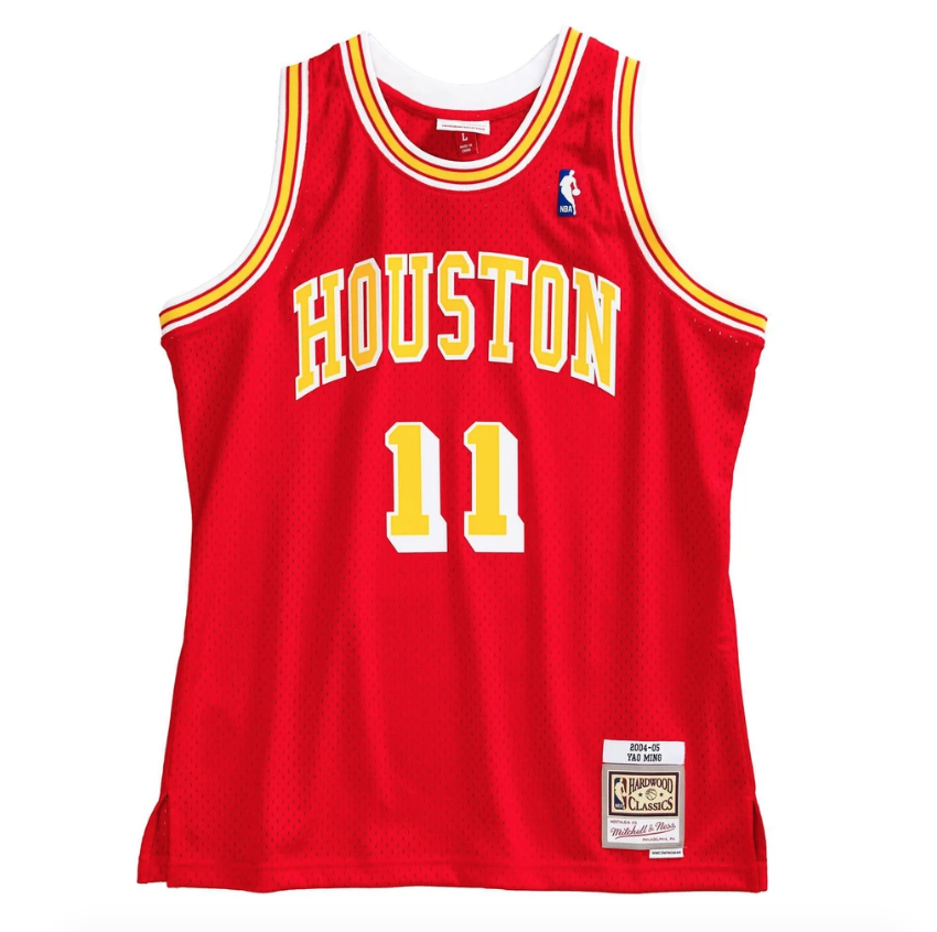 Men's Yao Ming Houston Rockets 2004-05 Red Swingman Replica Jersey By Mitchell & Ness - vstockx