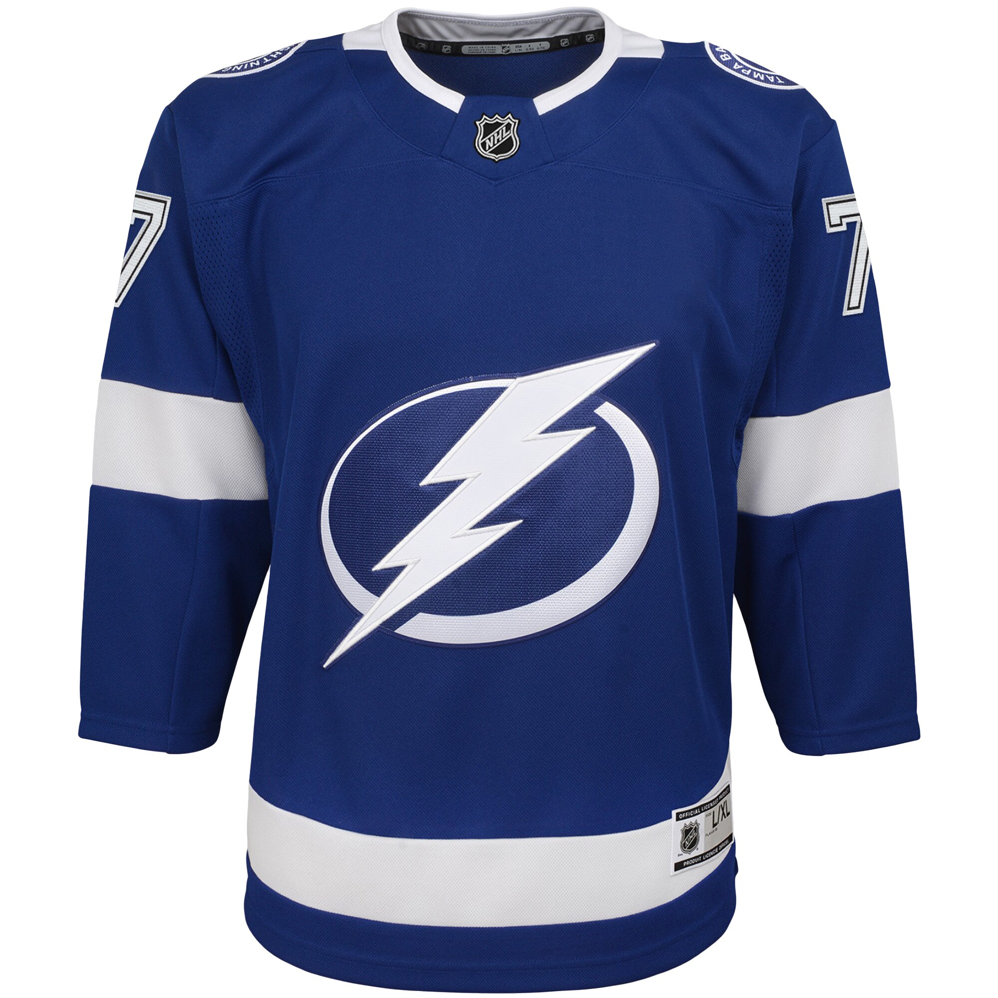 Victor Hedman Tampa Bay Lightning Youth Home Premier Player Jersey - Blue - vstockx