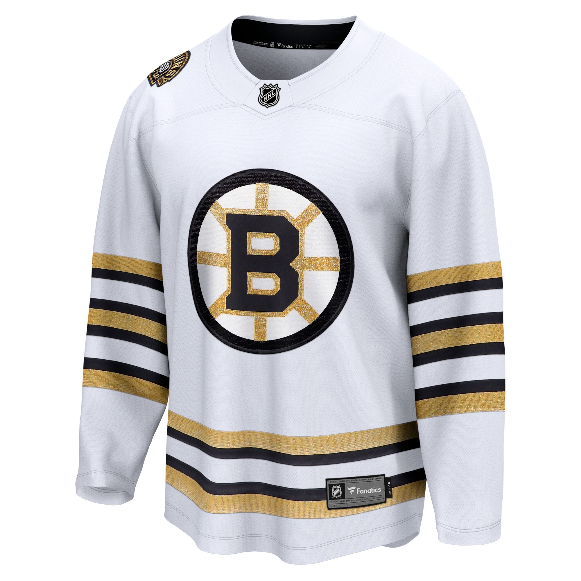 Boston Bruins Fanatics Branded 100th Anniversary Premier Breakaway Jersey - White - vstockx