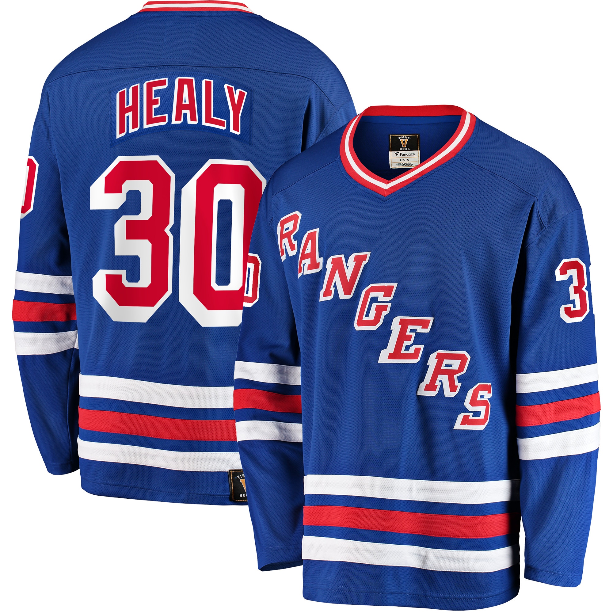 Glenn Healy New York Rangers Fanatics Branded Premier Breakaway Retired Player Jersey - Blue - vstockx