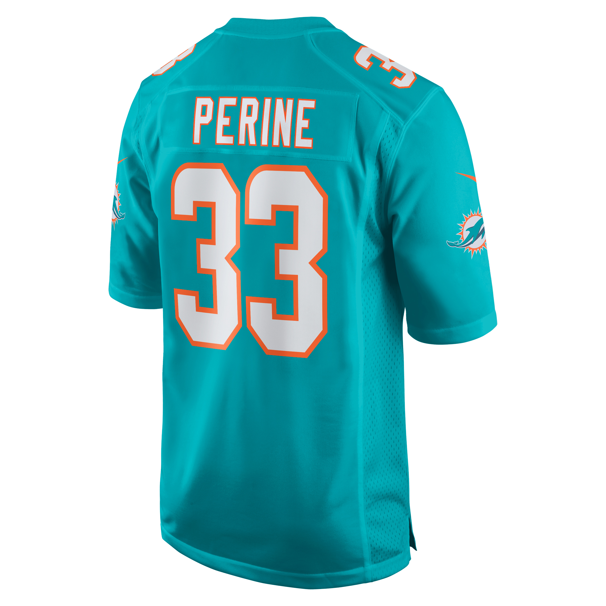 Lamical Perine Miami Dolphins Nike Home Game Player Jersey - Aqua - vstockx