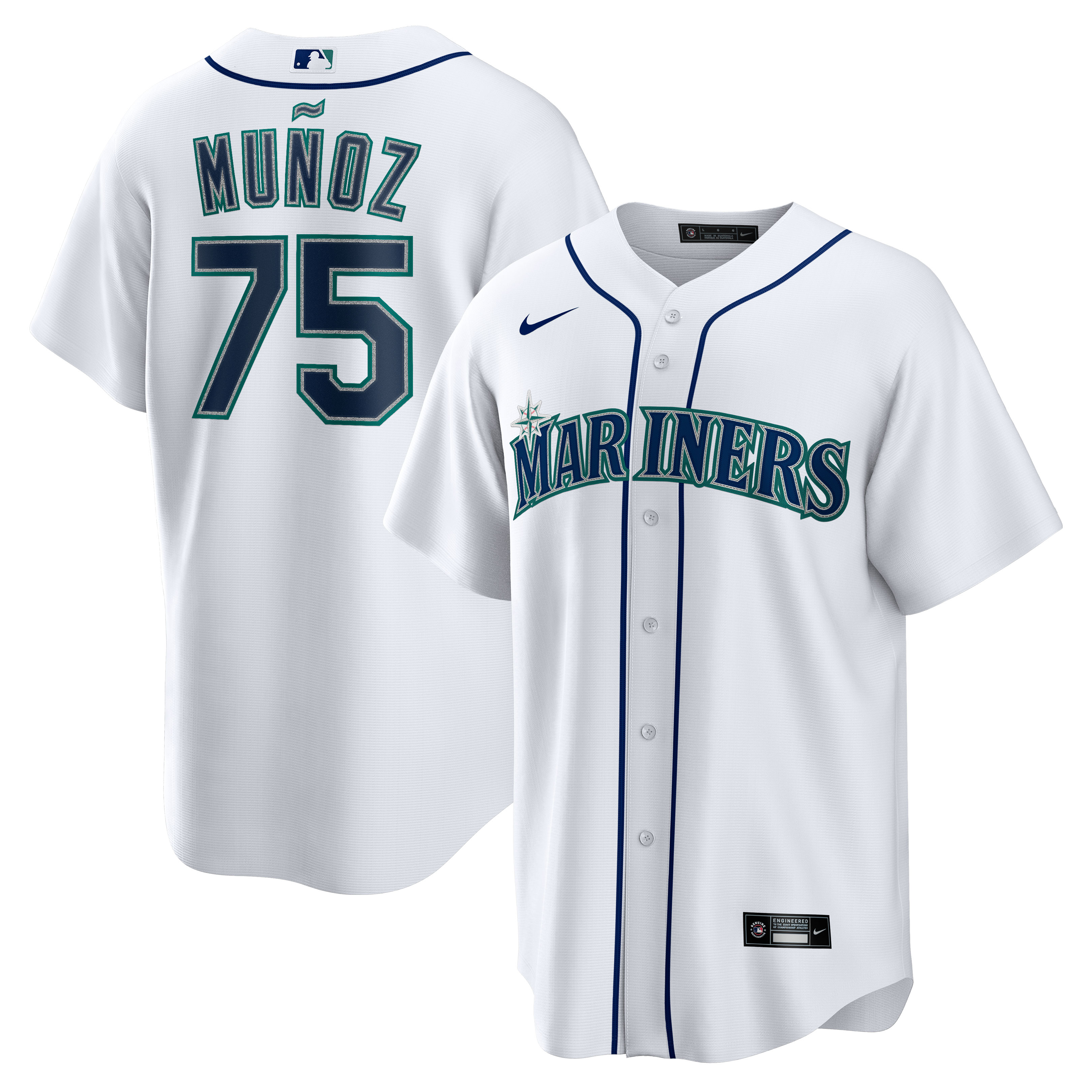 Andres Munoz Seattle Mariners Nike Home Replica Player Jersey - White - vstockx