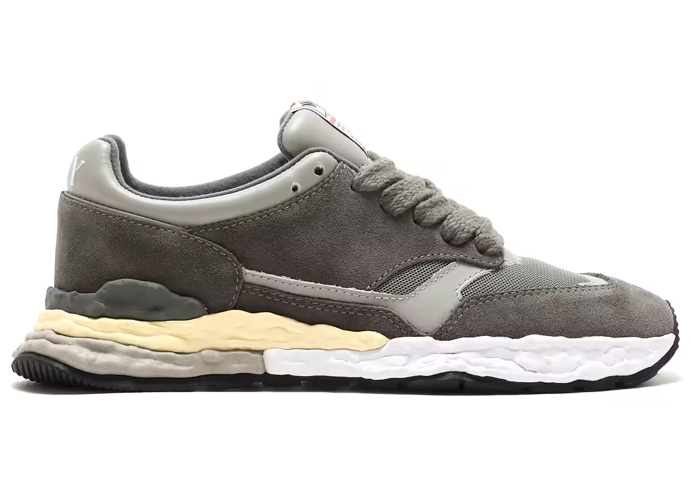 Mihara Yasuhiro George Leather Low Grey Dark Grey - vstockx