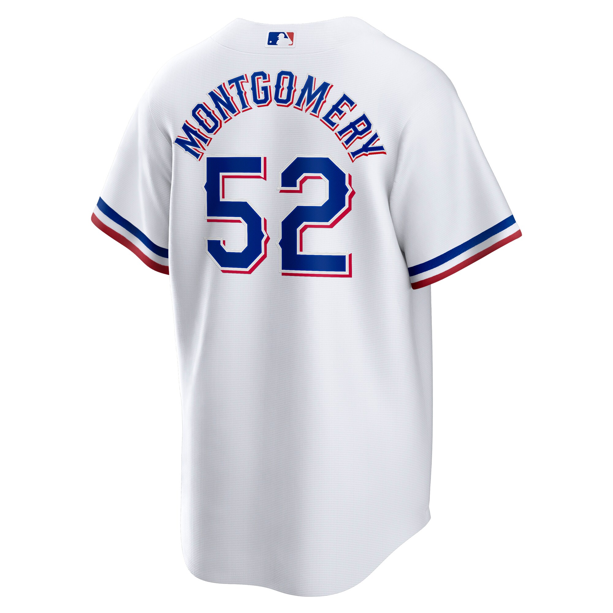 Jordans Montgomery Texas Rangers Nike Home Replica Player Jersey - White - vstockx