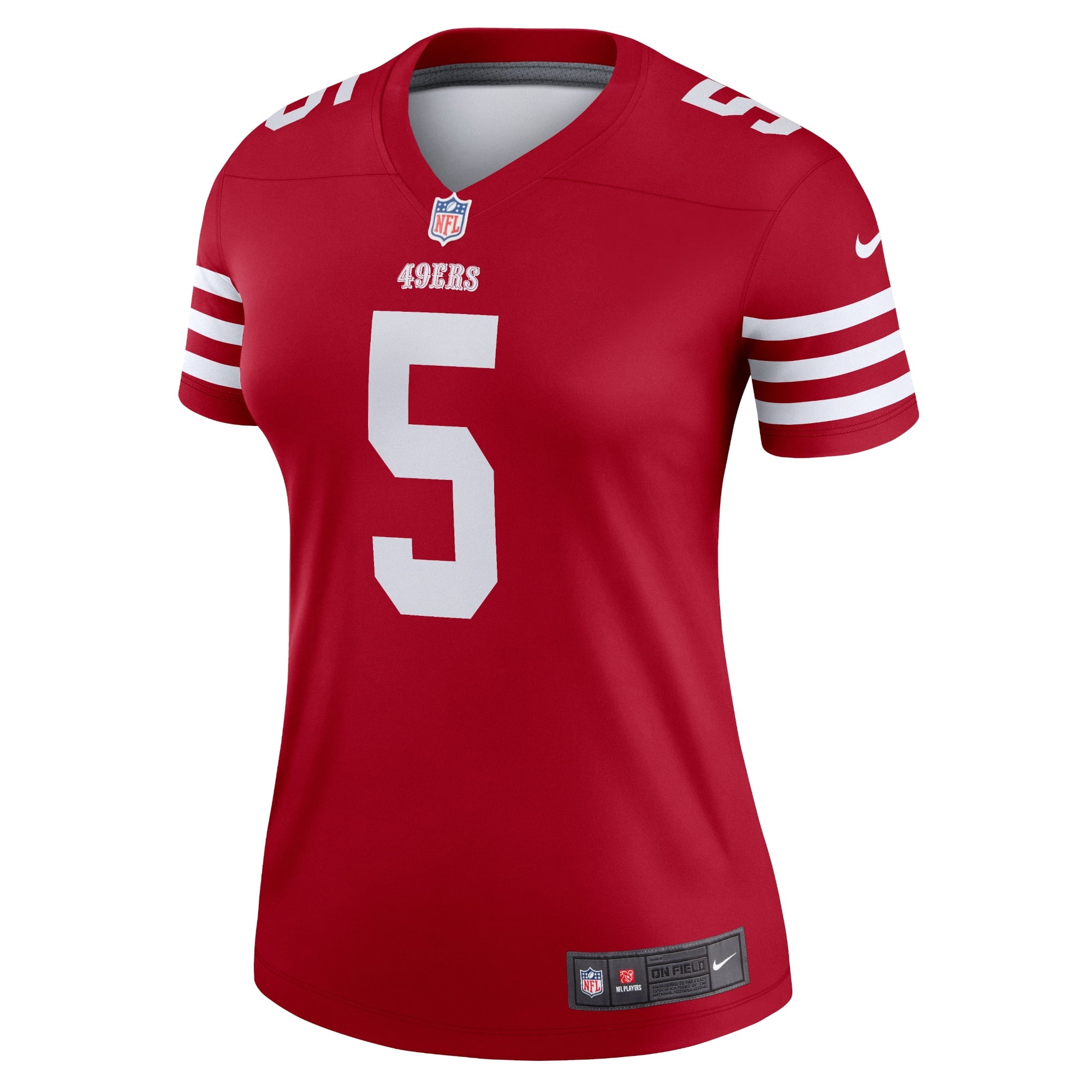 Women's Nike Trey Lance Scarlet San Francisco 49ers Legend Jersey - vstockx