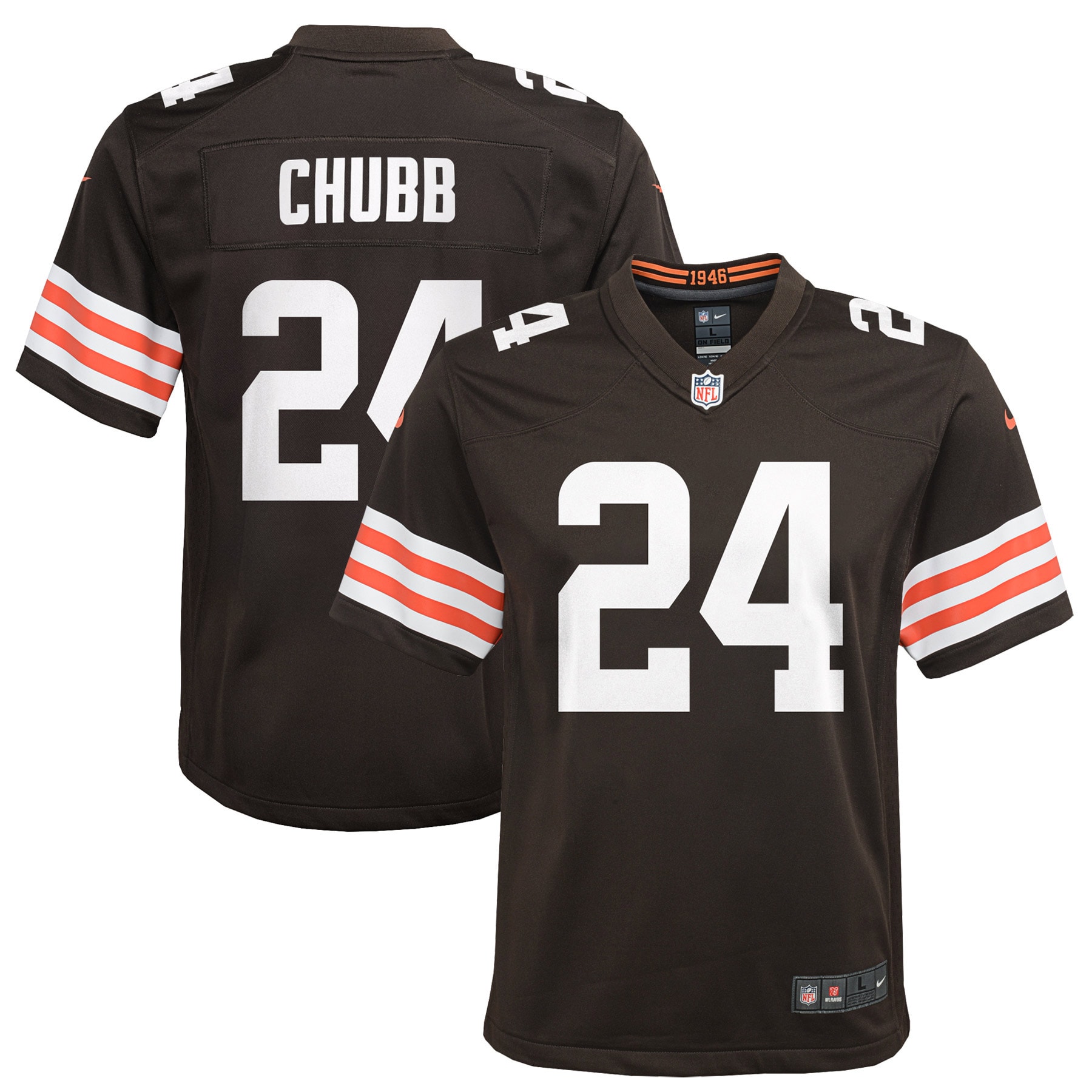 Nick Chubb Cleveland Browns Nike Youth Game Jersey - Brown - vstockx