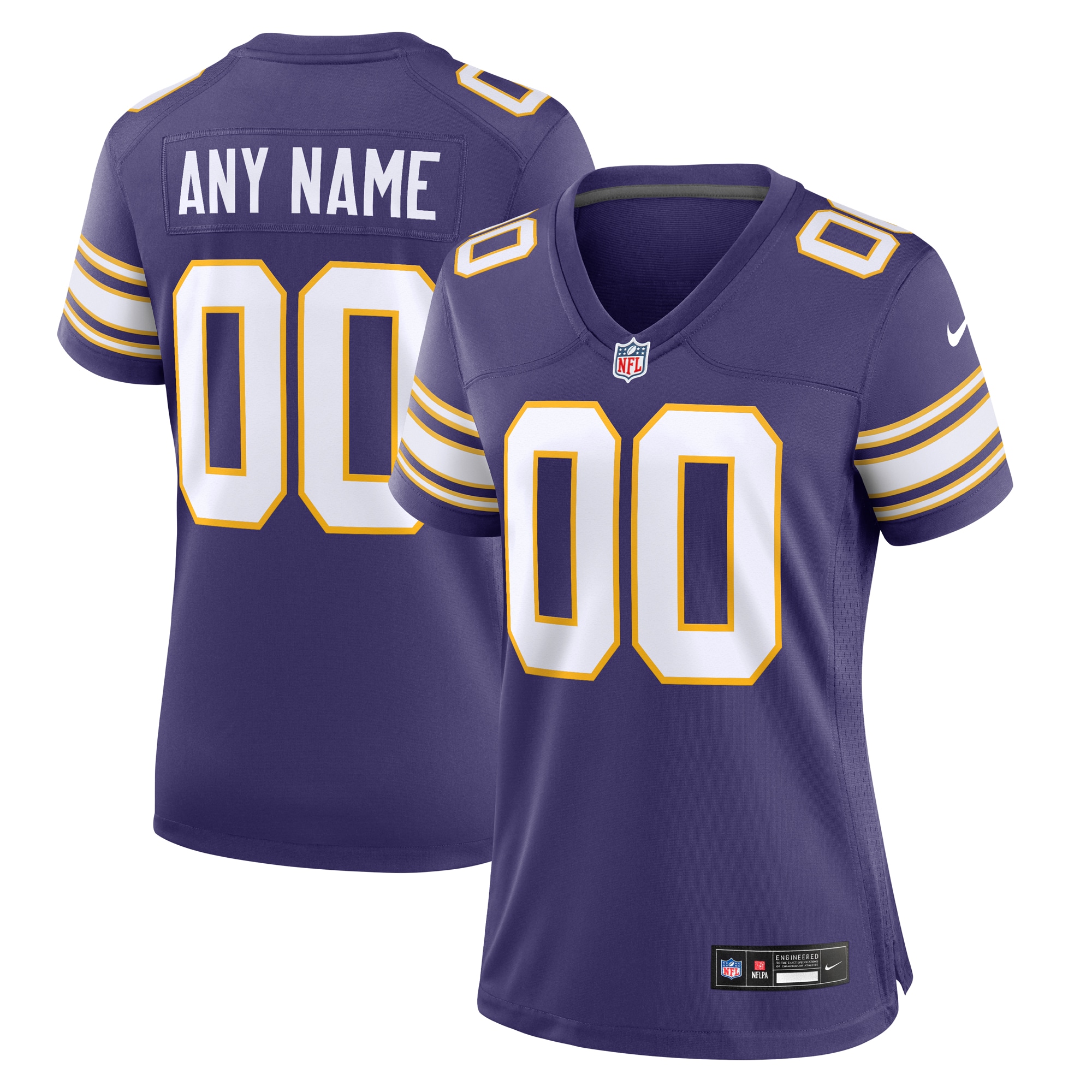 Minnesota Vikings Nike Women's Classic Custom Game Jersey - Purple - vstockx